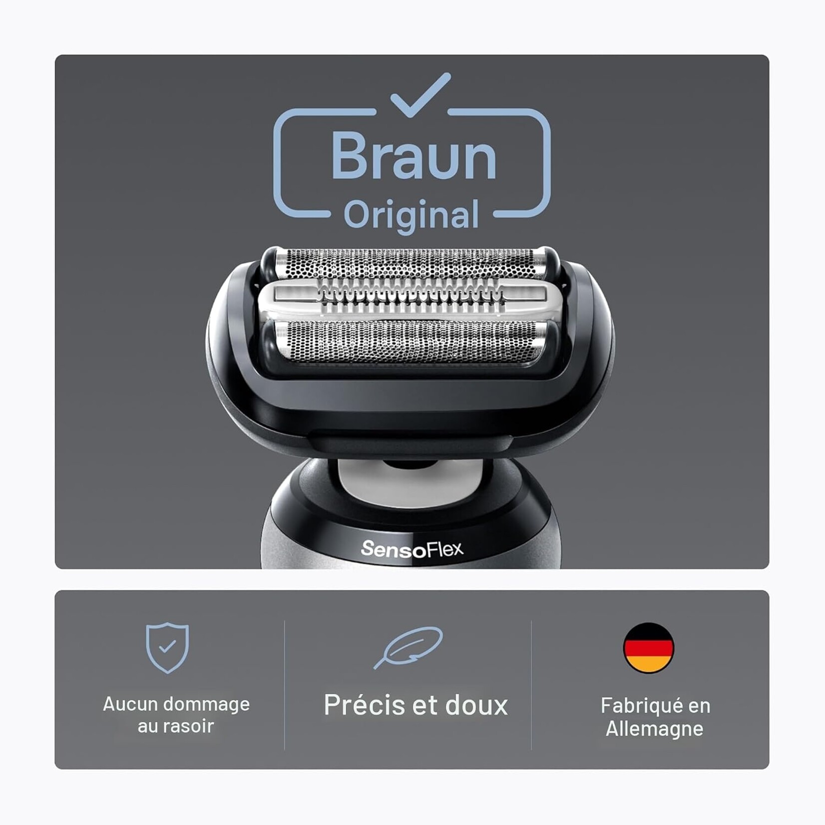 BRAUN 64B - GRILLE ET COUTEAU POUR RASOIR ELECTRIQUE SERIES 6 BRAUN