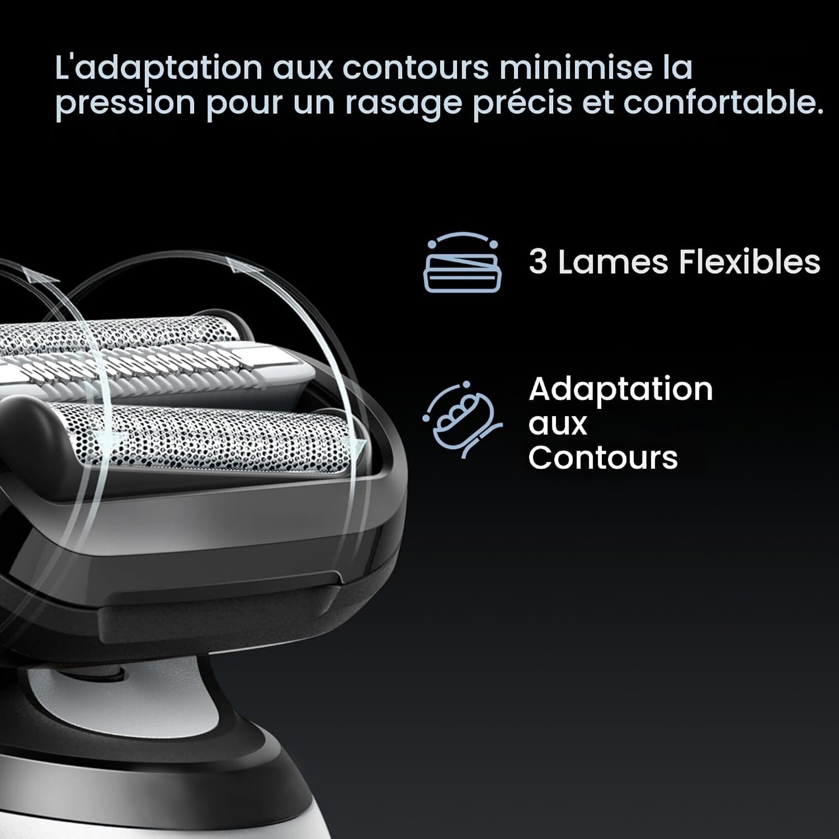 BRAUN 64B - GRILLE ET COUTEAU POUR RASOIR ELECTRIQUE SERIES 6 BRAUN