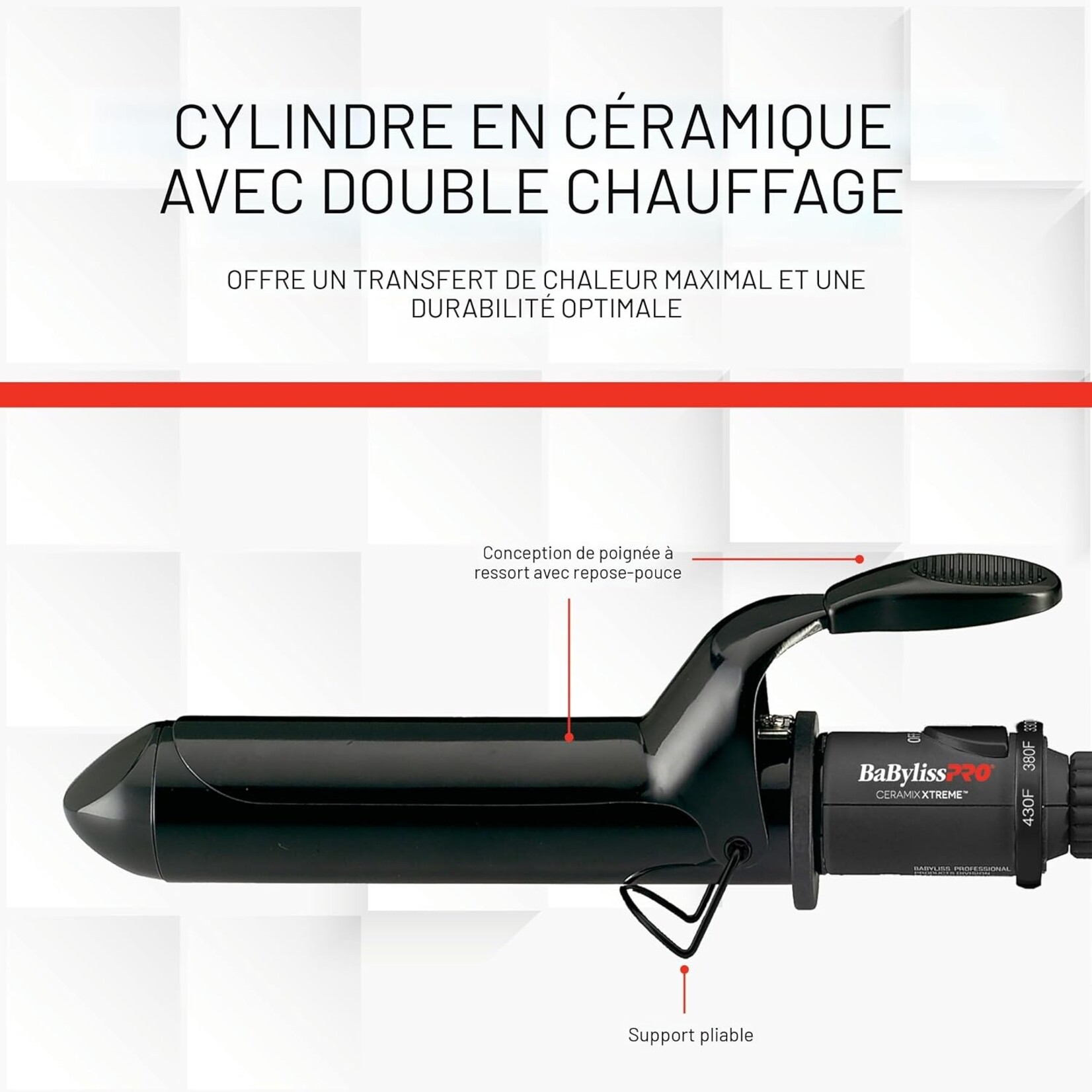 BABYLISS PRO BABC125SNC - FER A FRISER 1¼po CERAMIX XTREME BABYLISS PRO