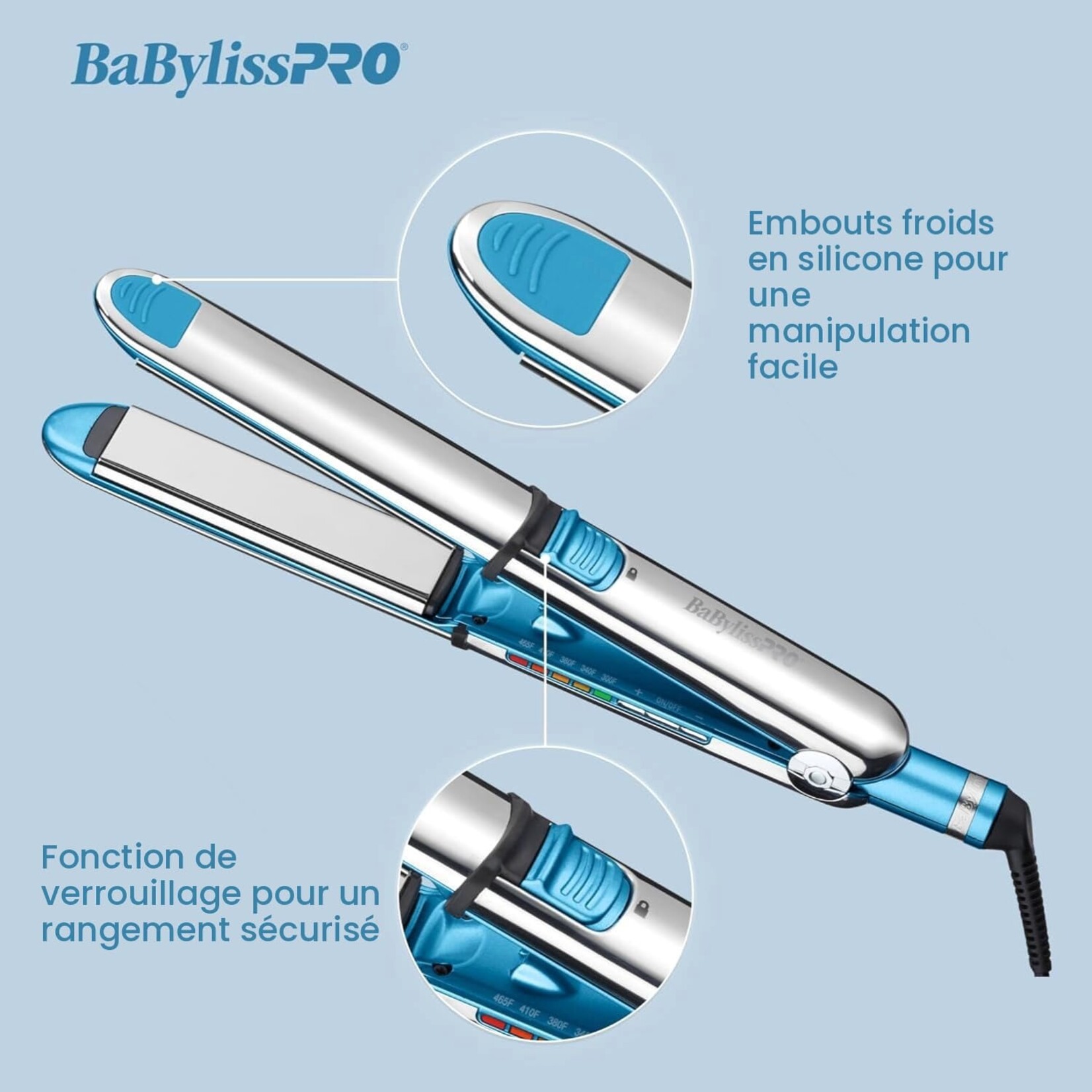 BABYLISS PRO BABSS3100TC - FER A LISSER 1po NANO TITANIUM OPTIMA 3100 BABYLISS PRO