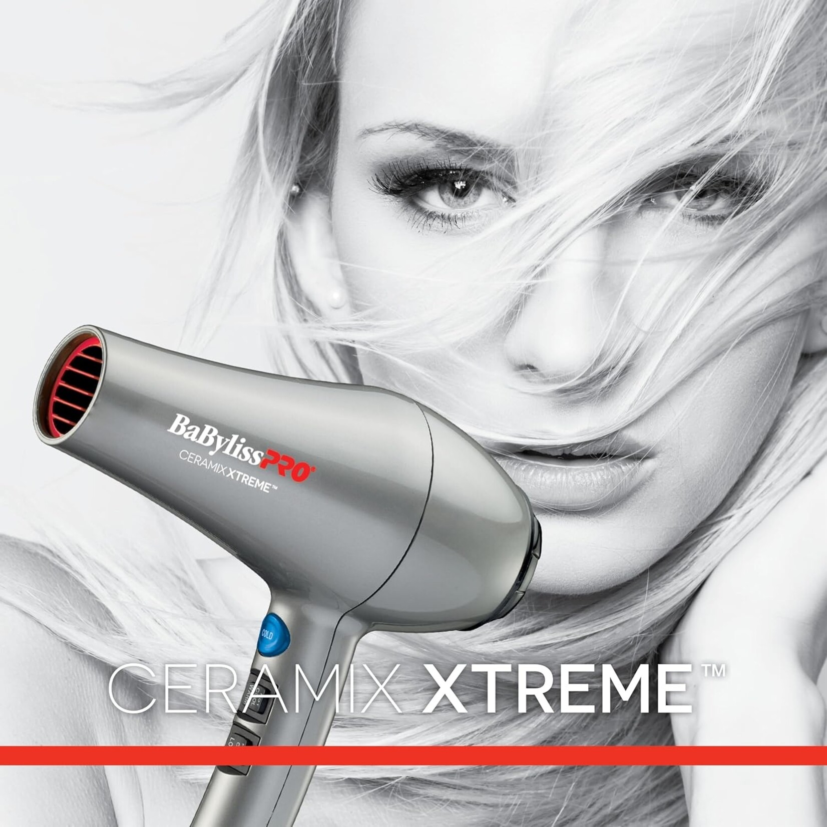 BABYLISS PRO BAB5586NC - SECHOIR IONIQUE GRIS CERAMIX XTREME BABYLISS PRO