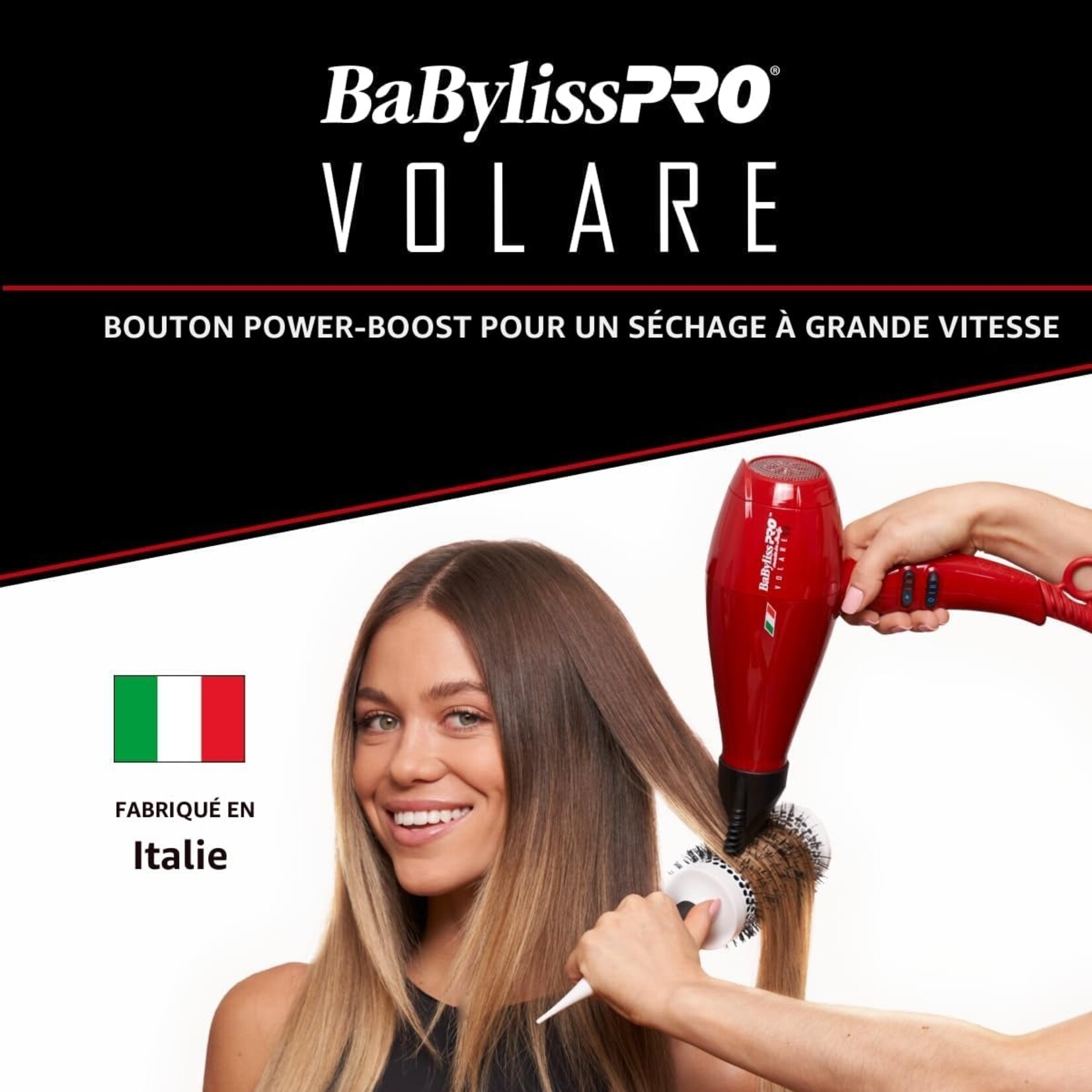 BABYLISS PRO BABFRV1CNEW - SECHOIR IONIQUE VOLARE ROUGE BABYLISS PRO