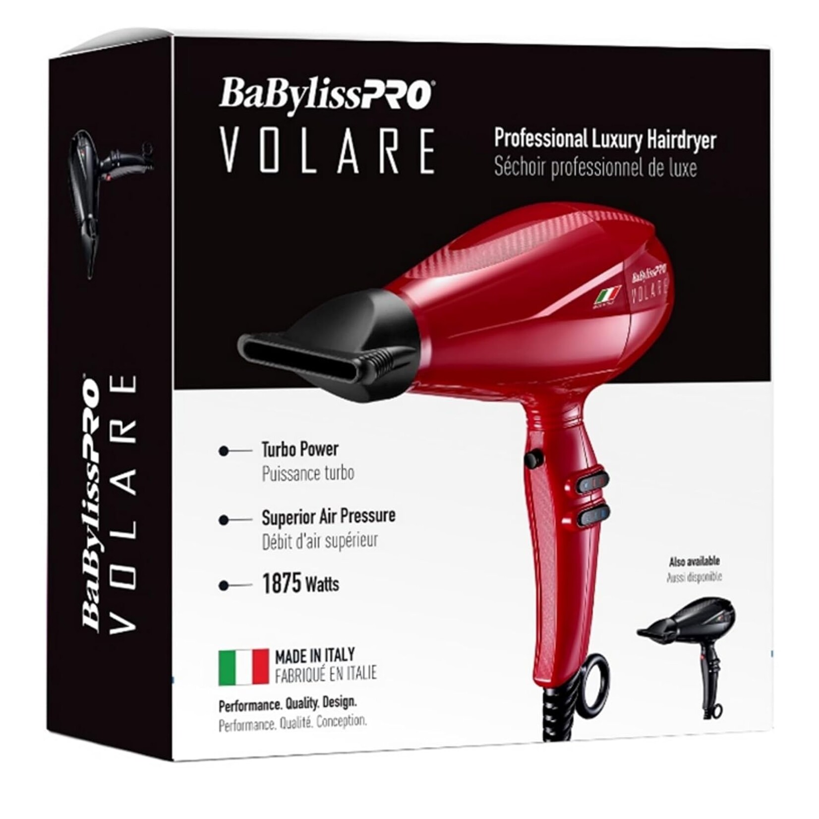 BABYLISS PRO BABFRV1CNEW - SECHOIR IONIQUE VOLARE ROUGE BABYLISS PRO