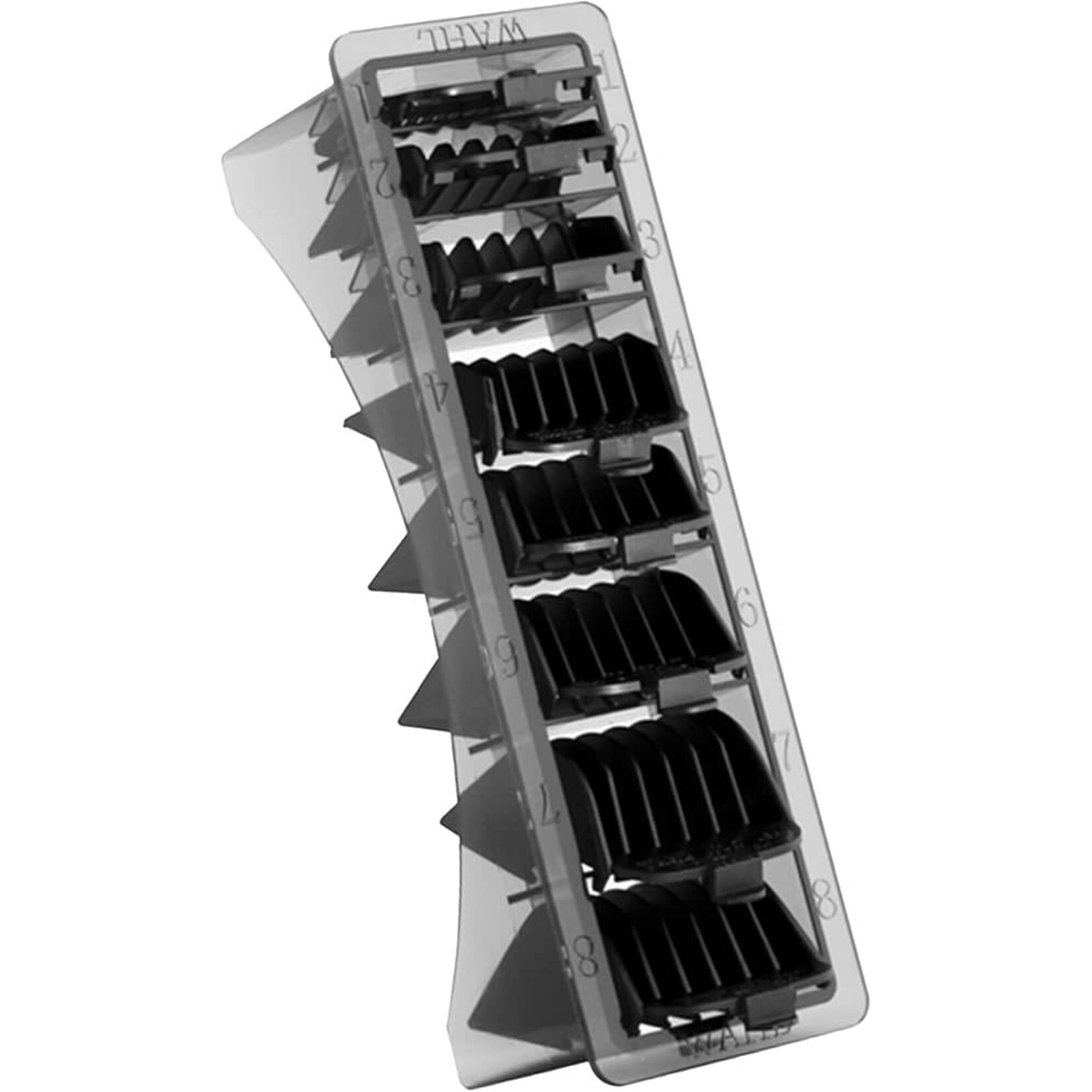 WAHL 5315 - ENSEMBLE DE 8 GUIDES DE COUPE NOIR ( 3mm - 25mm ) WAHL