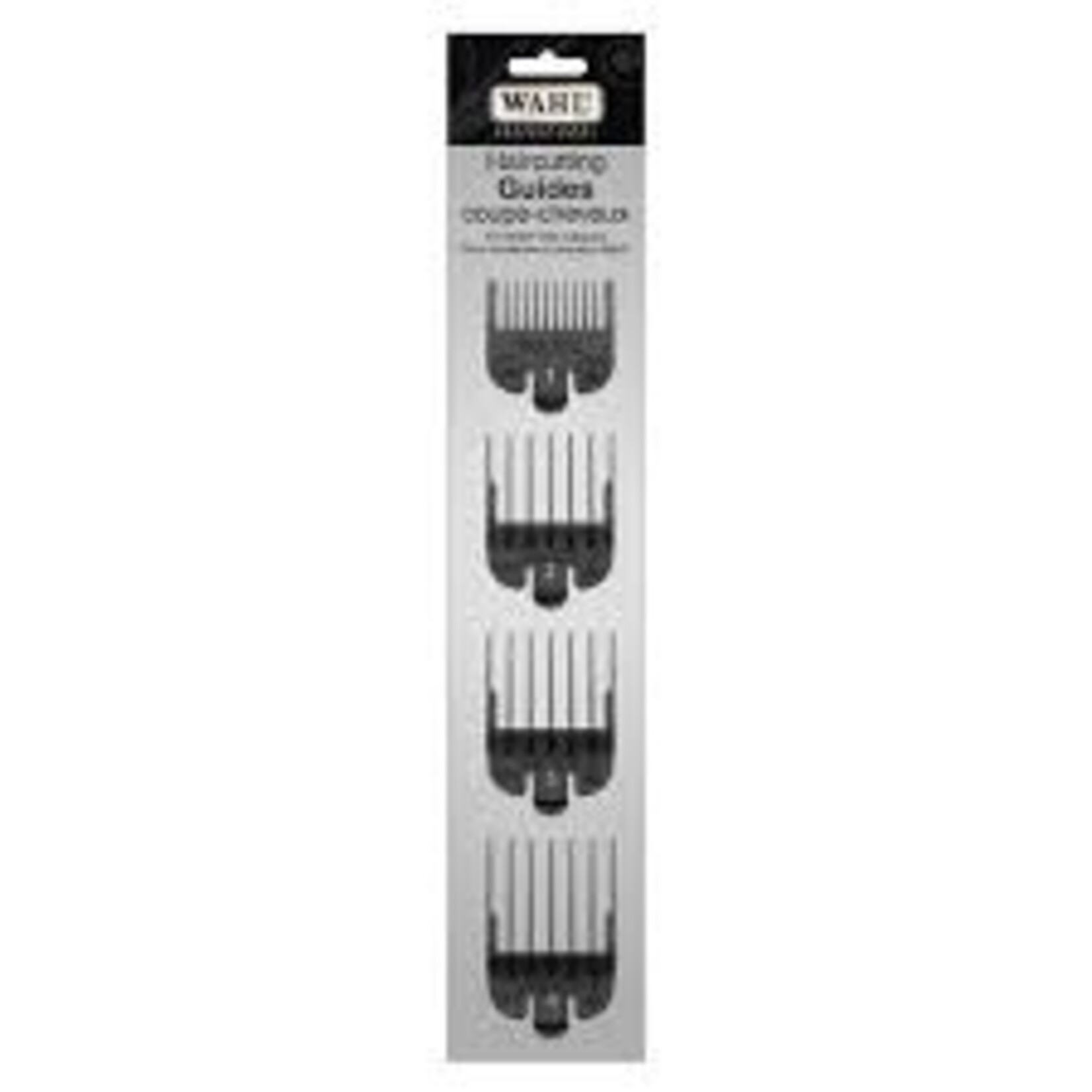 WAHL 53160 - ENSEMBLE DE 4 GUIDES DE COUPE NOIR ( 3mm - 13mm ) WAHL