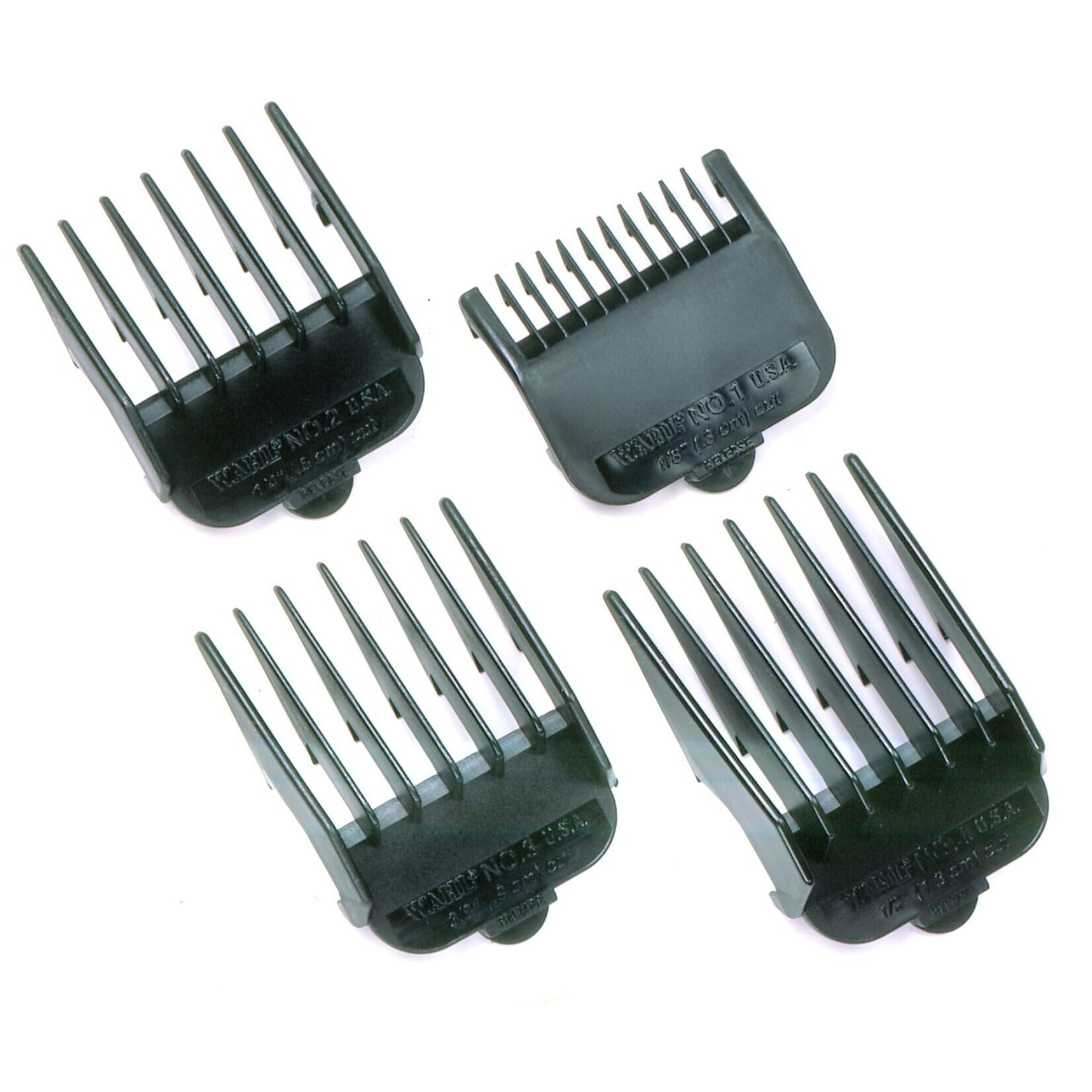 WAHL 53160 - ENSEMBLE DE 4 GUIDES DE COUPE NOIR ( 3mm - 13mm ) WAHL