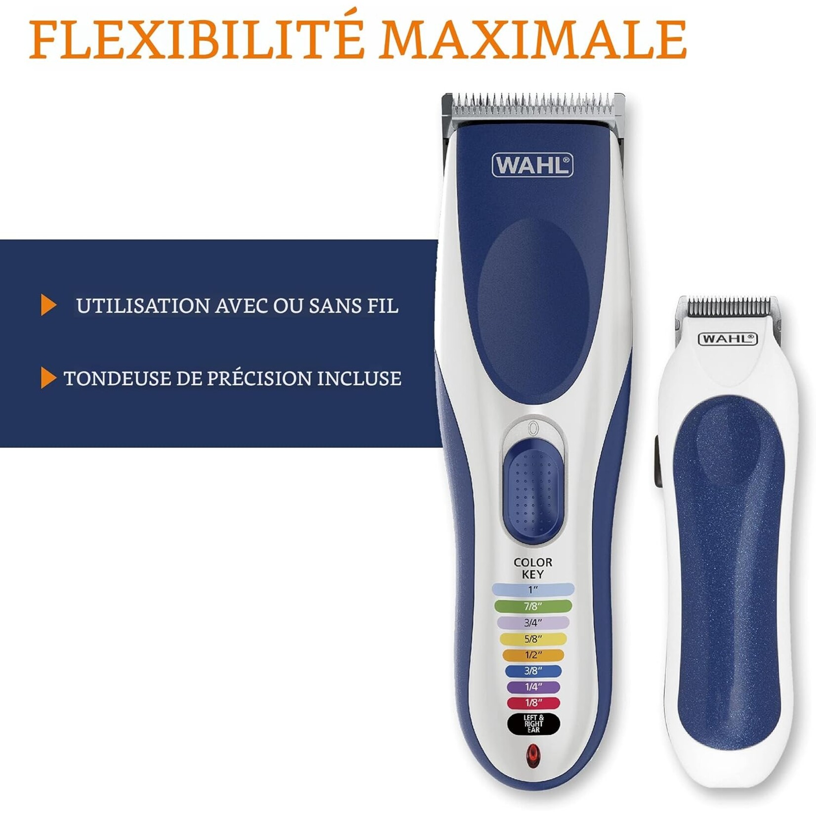 WAHL 3100  -  TONDEUSE A CHEVEUX COLOR PRO RECHARGEABLE WAHL