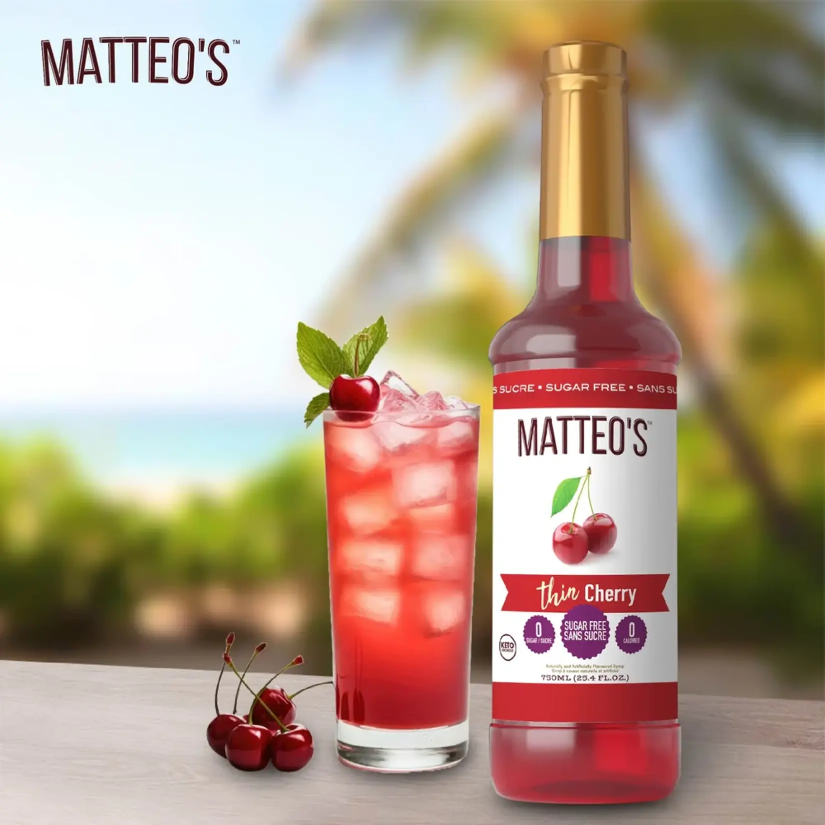MATTEO'S 50108 - SIROP AUX AROMES DE CERISE 750ml MATTEO'S