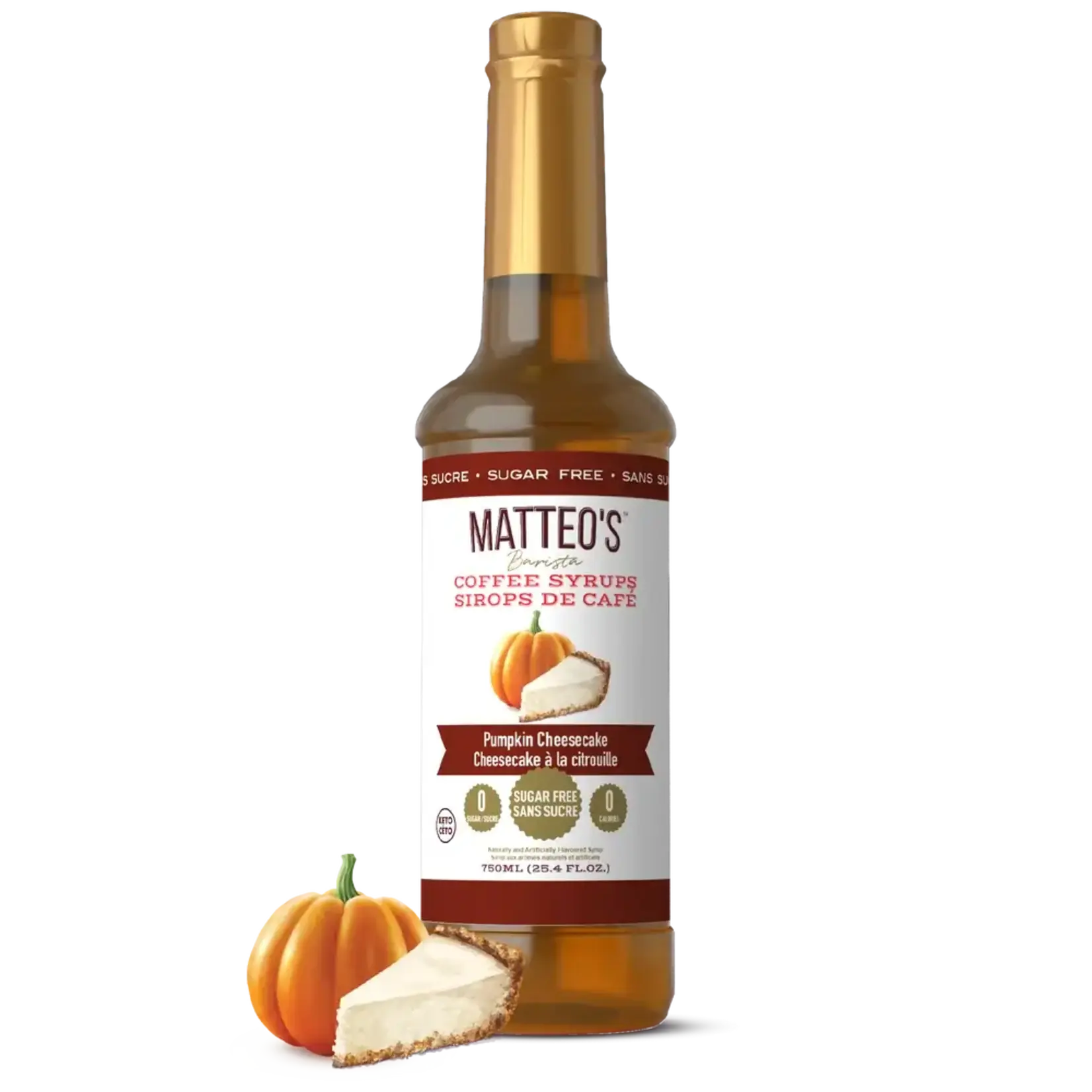 MATTEO'S 50010 - SIROP POUR CAFE GATEAU AU FROMAGE A LA CITROUILLE 750ml MATTEO'S