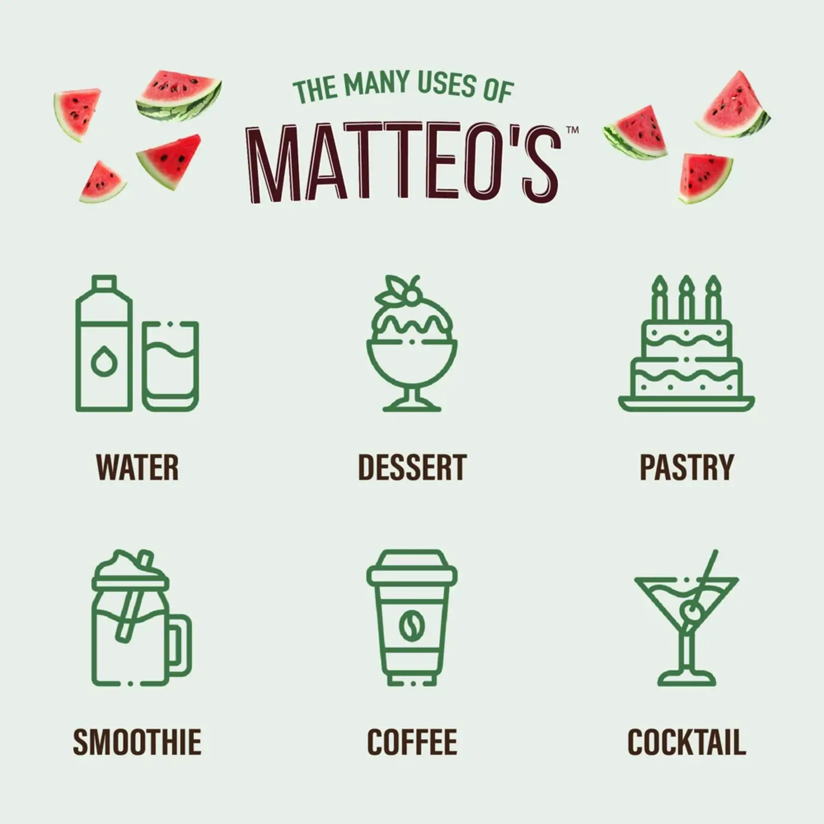 MATTEO'S 50159 - SIROP AUX AROMES MELON D'EAU 750ml MATTEO'S