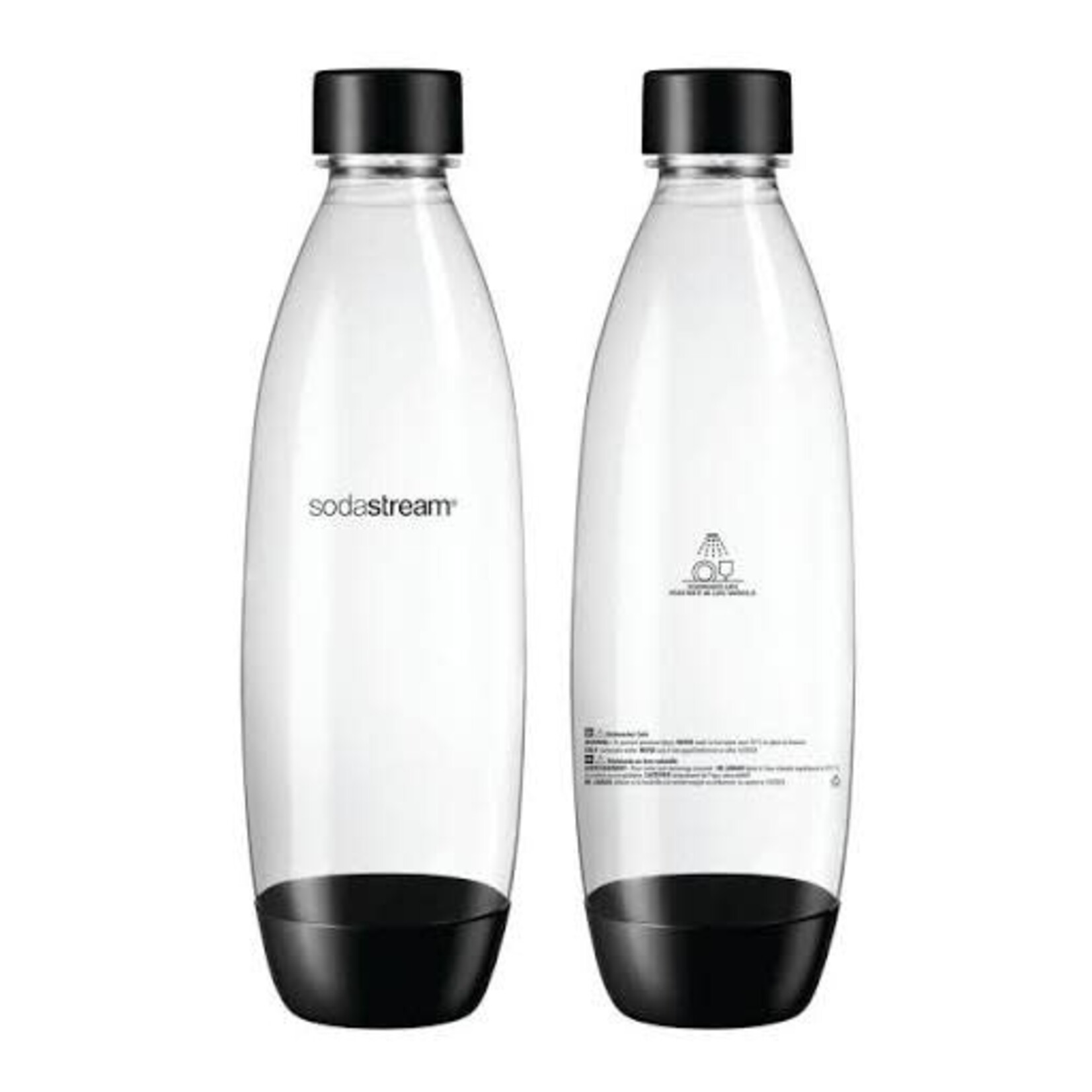 SODASTREAM 1742221110 - ENSEMBLE DE 2 BOUTEILLES EN FUSE 1L NOIR SODA STREAM