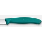 VICTORINOX 6.7634.C1 - COUTEAU A BOUT POINTU DENTELE 3¼ po. VERT VICTORINOX