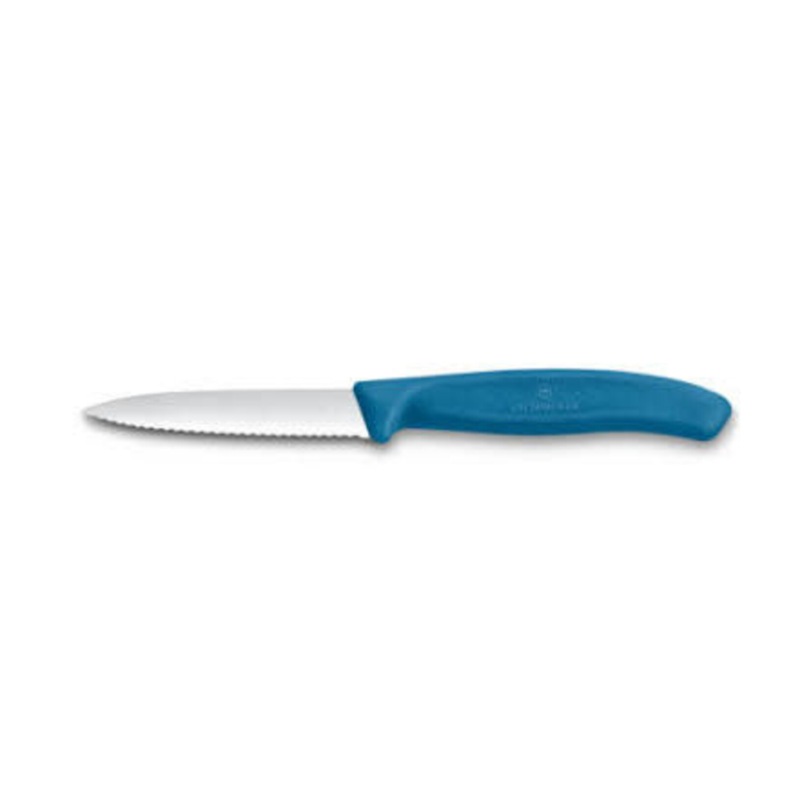 VICTORINOX 6.7632.C1 - COUTEAU A BOUT POINTU DENTELE 3¼ po. BLEU VICTORINOX