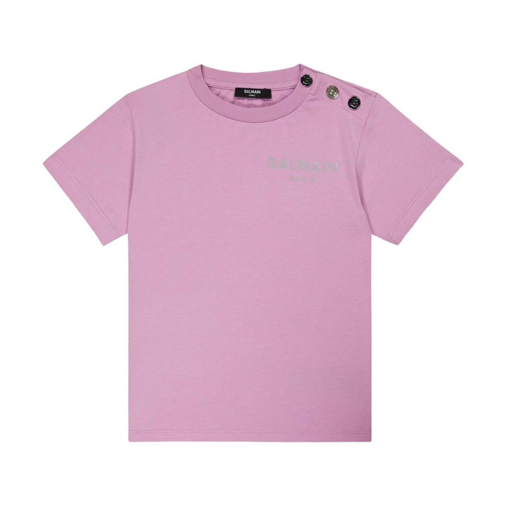 Balmain Balmain Logo Kids T-Shirty with Buttons