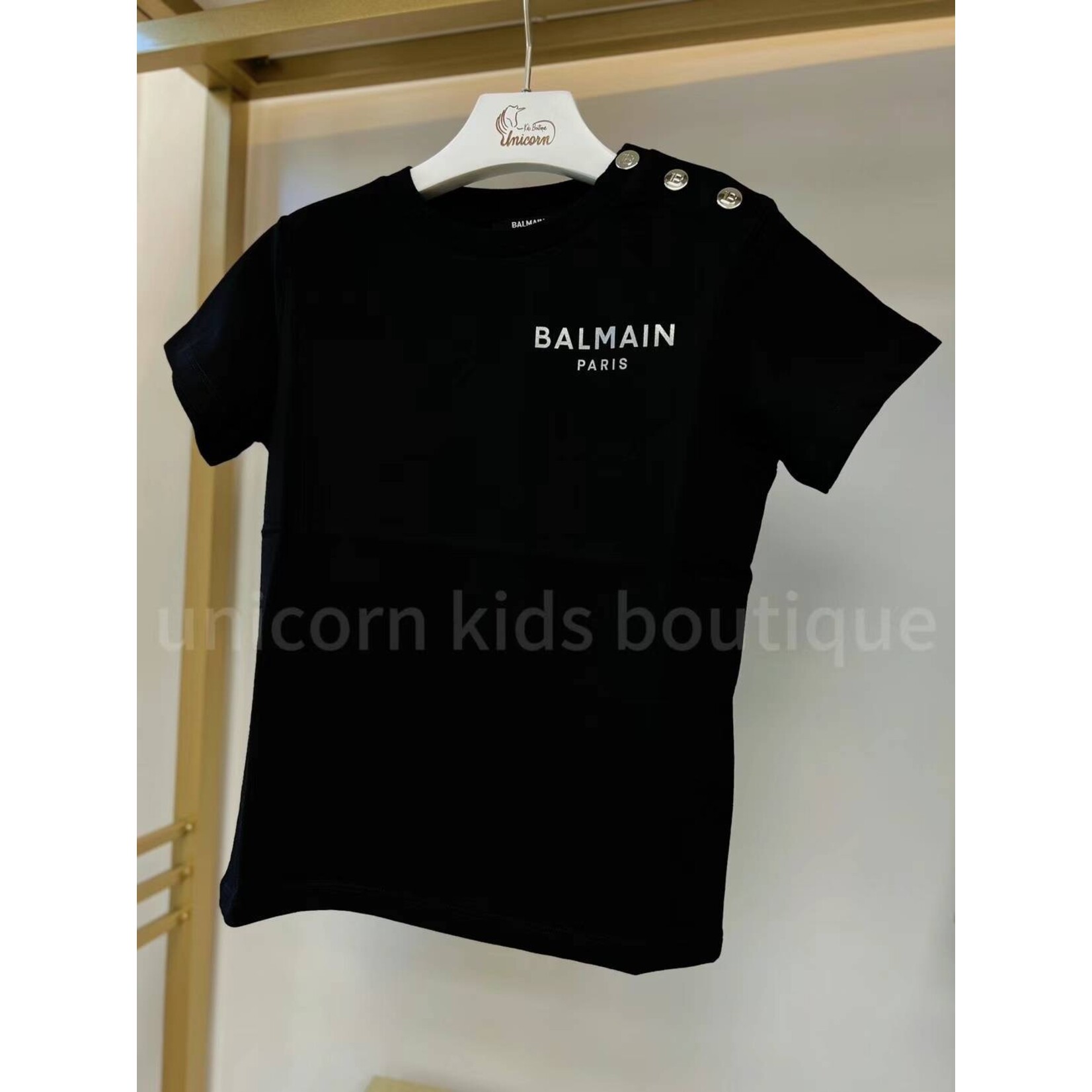 Balmain Balmain Logo Teens T-Shirt with Buttons