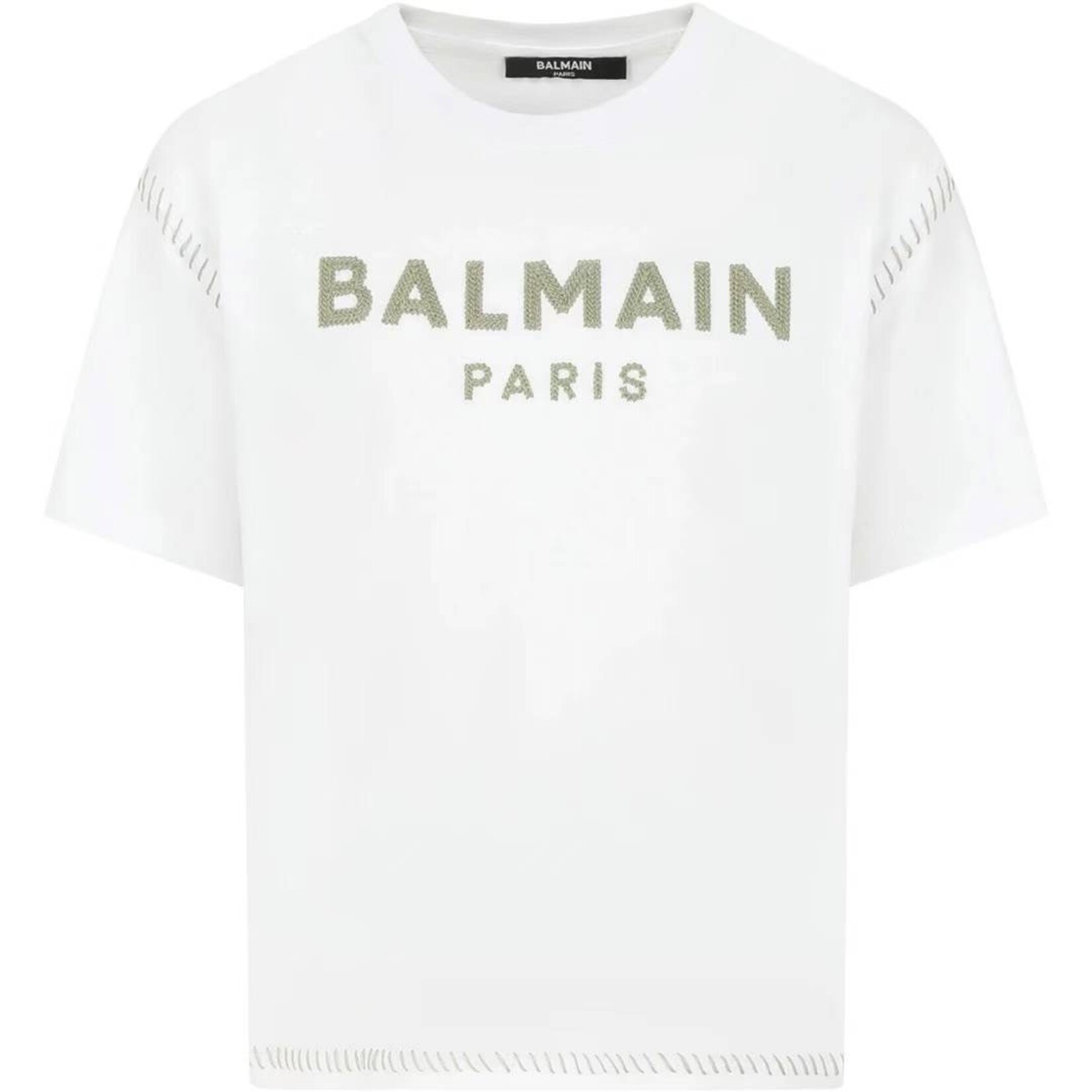 Balmain Balmain Green Logo Teens T-Shirt