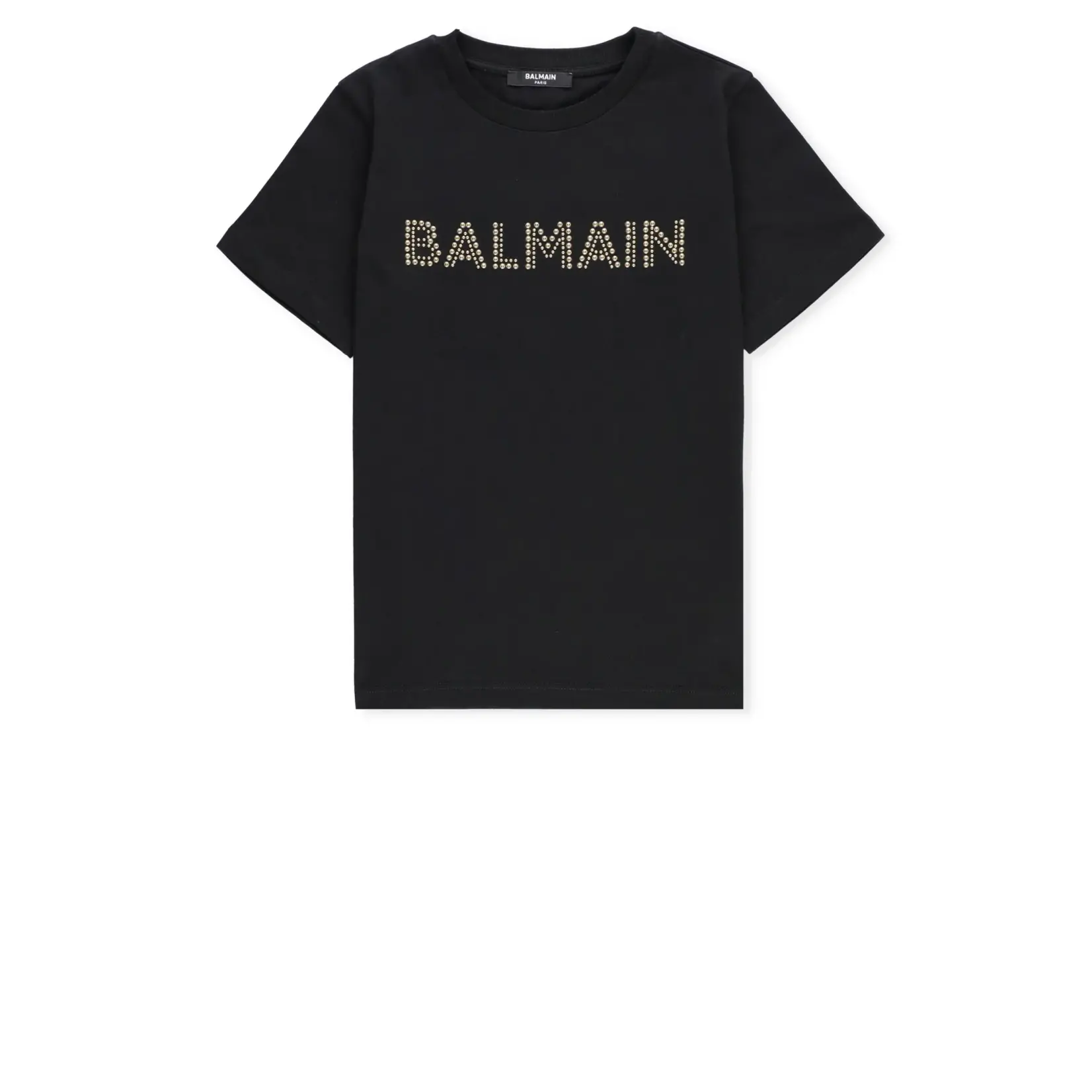 Balmain Balmain Kids Gold Embroidery Logo T-Shirt