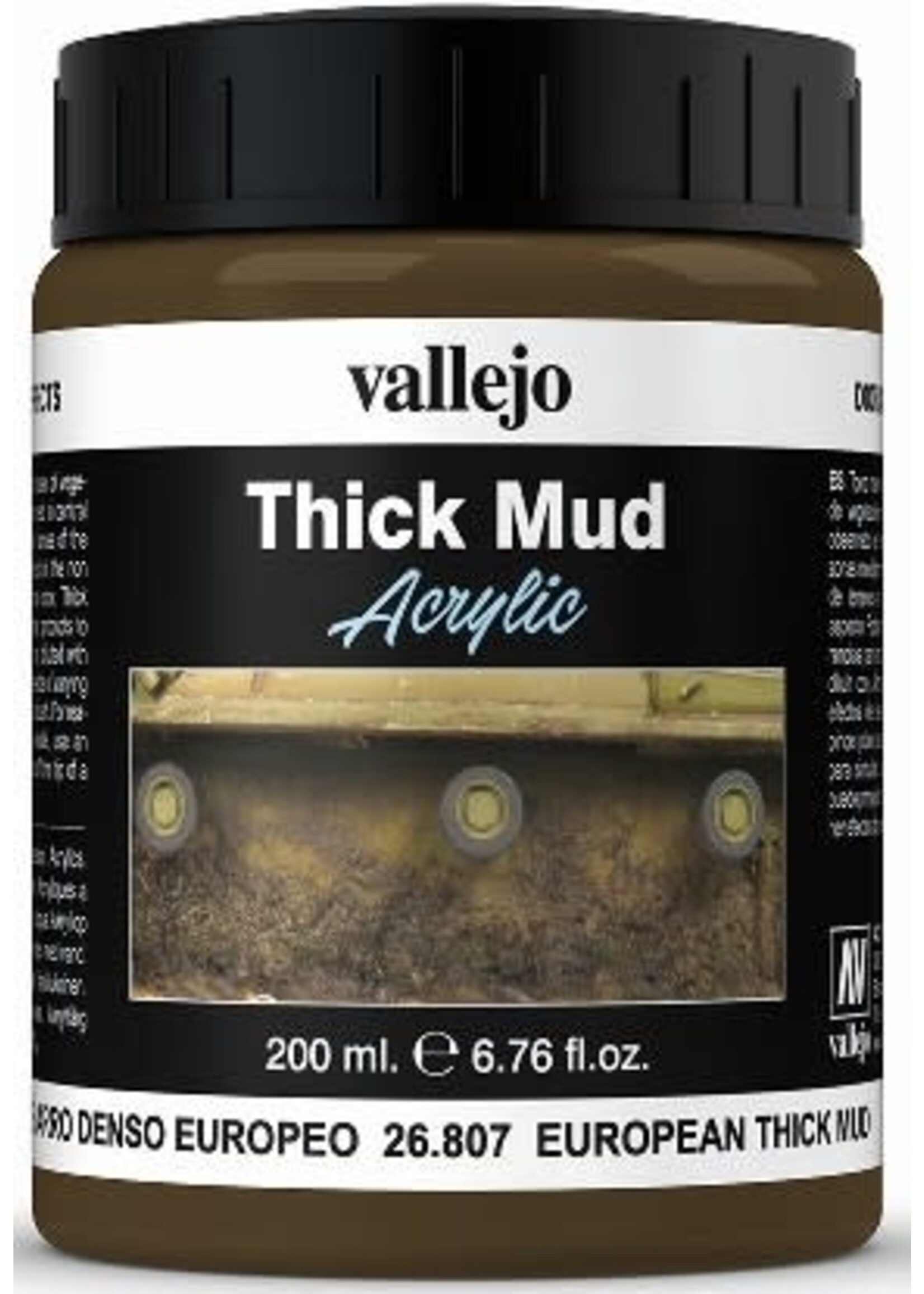 Vallejo 200ml Bottle European Thick Mud