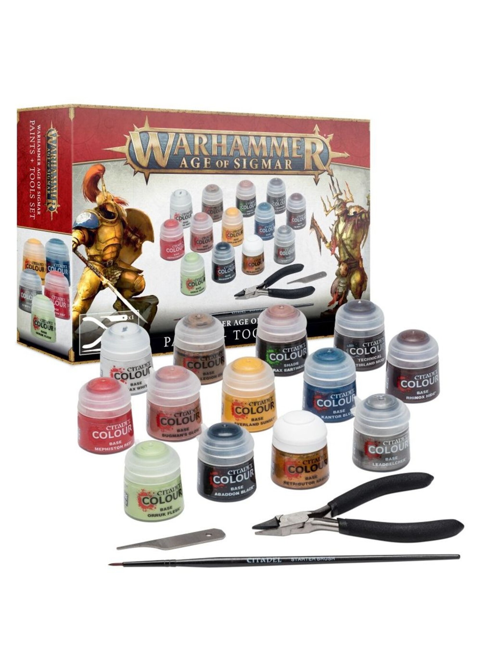 Games Workshop WARHAMMER AGE OF SIGMAR: PAINT + TOOLS SET