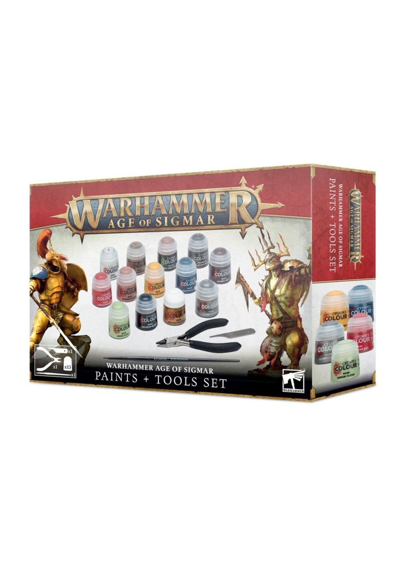 Games Workshop WARHAMMER AGE OF SIGMAR: PAINT + TOOLS SET