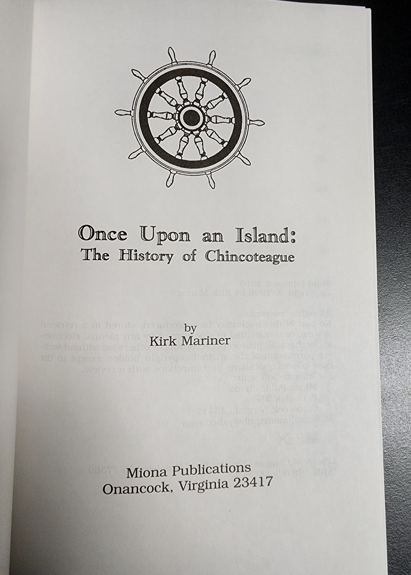 Kirk Mariner Once Upon an Island: The History of Chincoteague