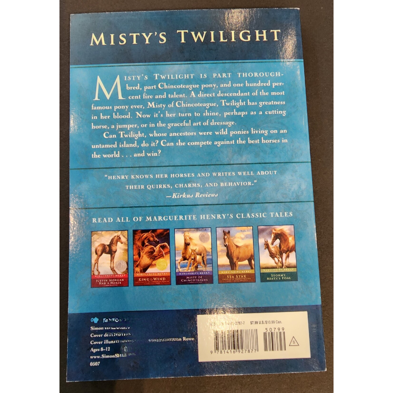 Marguerite Henry Misty's Twilight Paperback