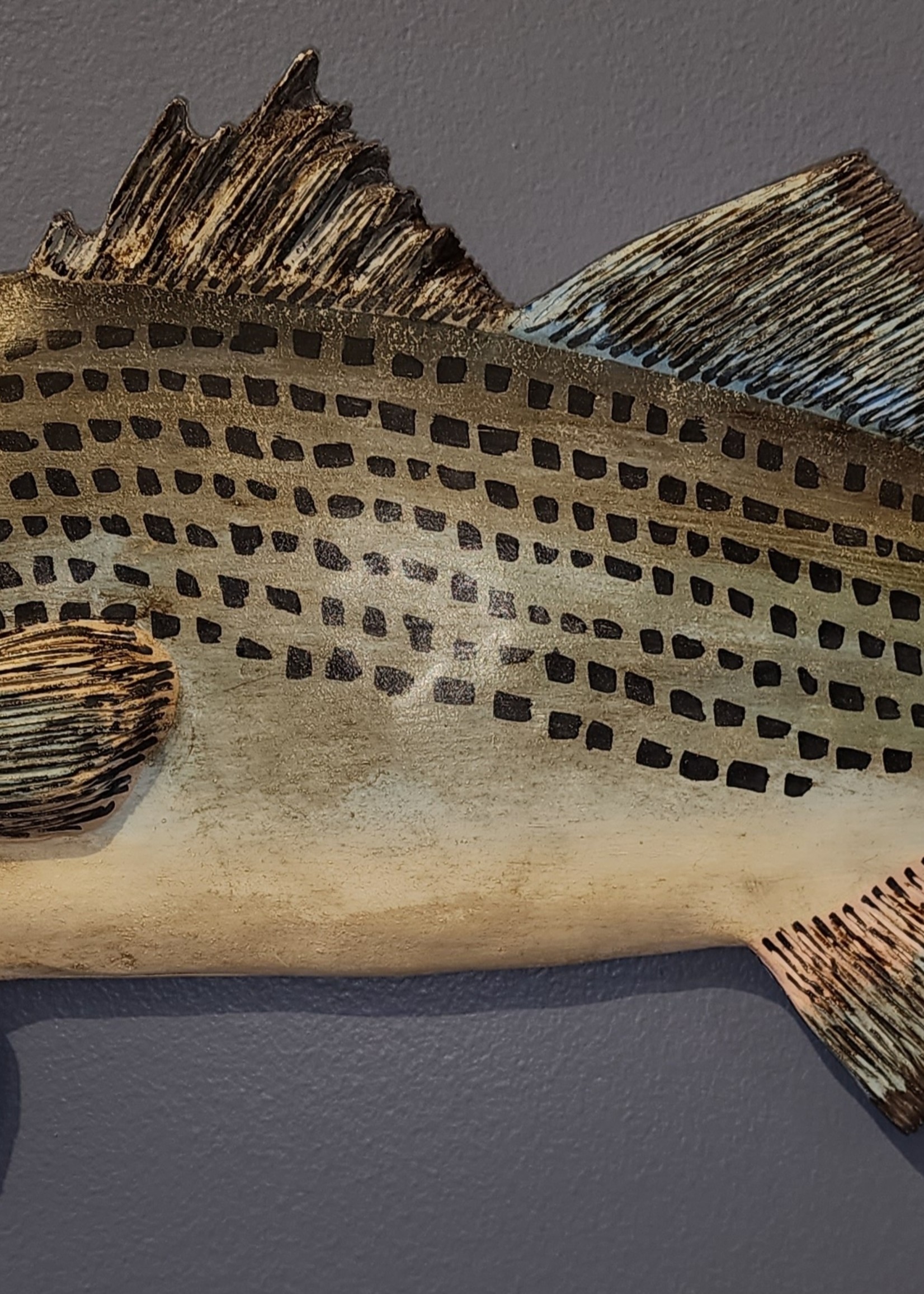 Ed Kuhn Carved Rockfish, large