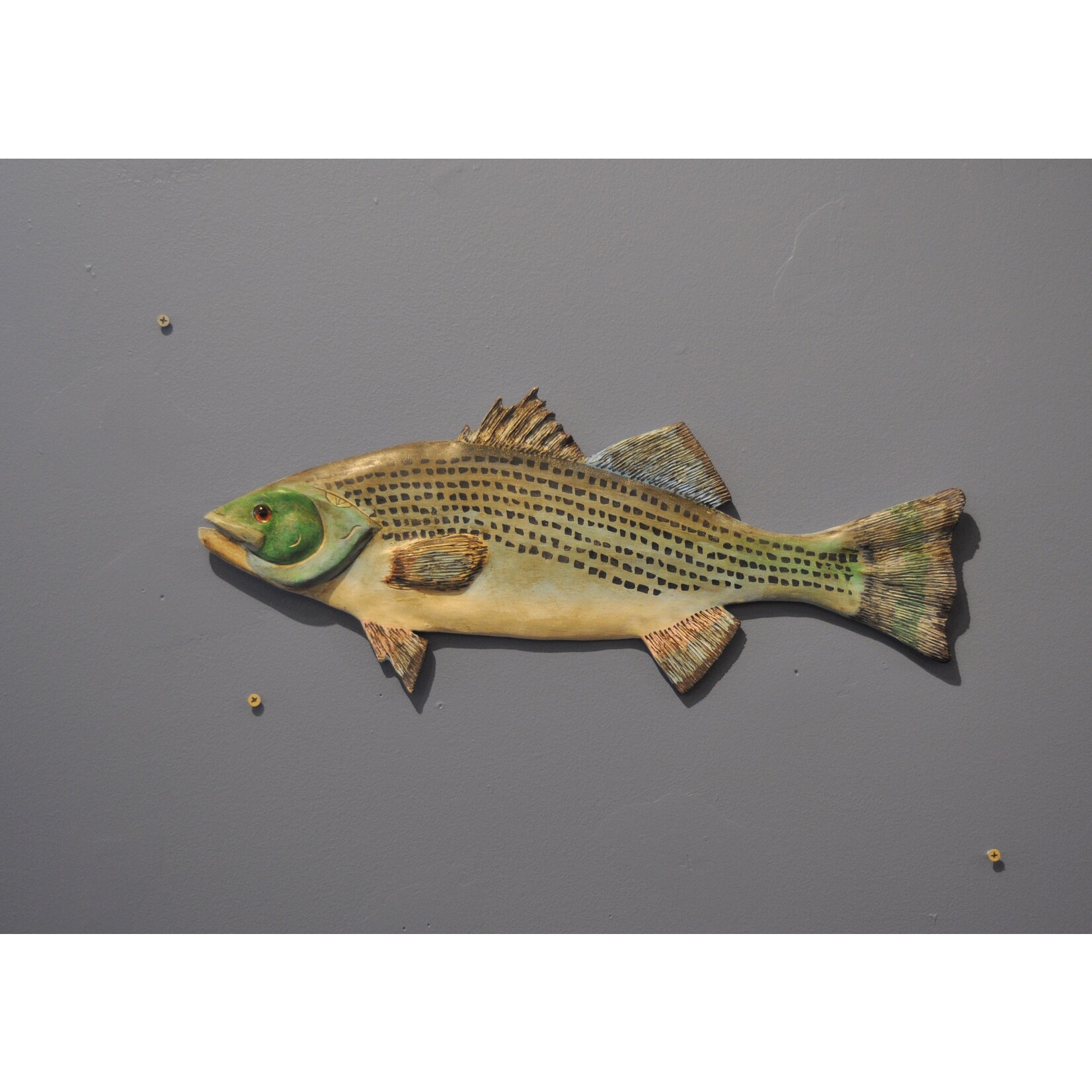 Ed Kuhn Carved Rockfish, large