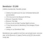 Museum Membership - Benefactor