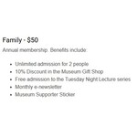 Museum Membership - Family
