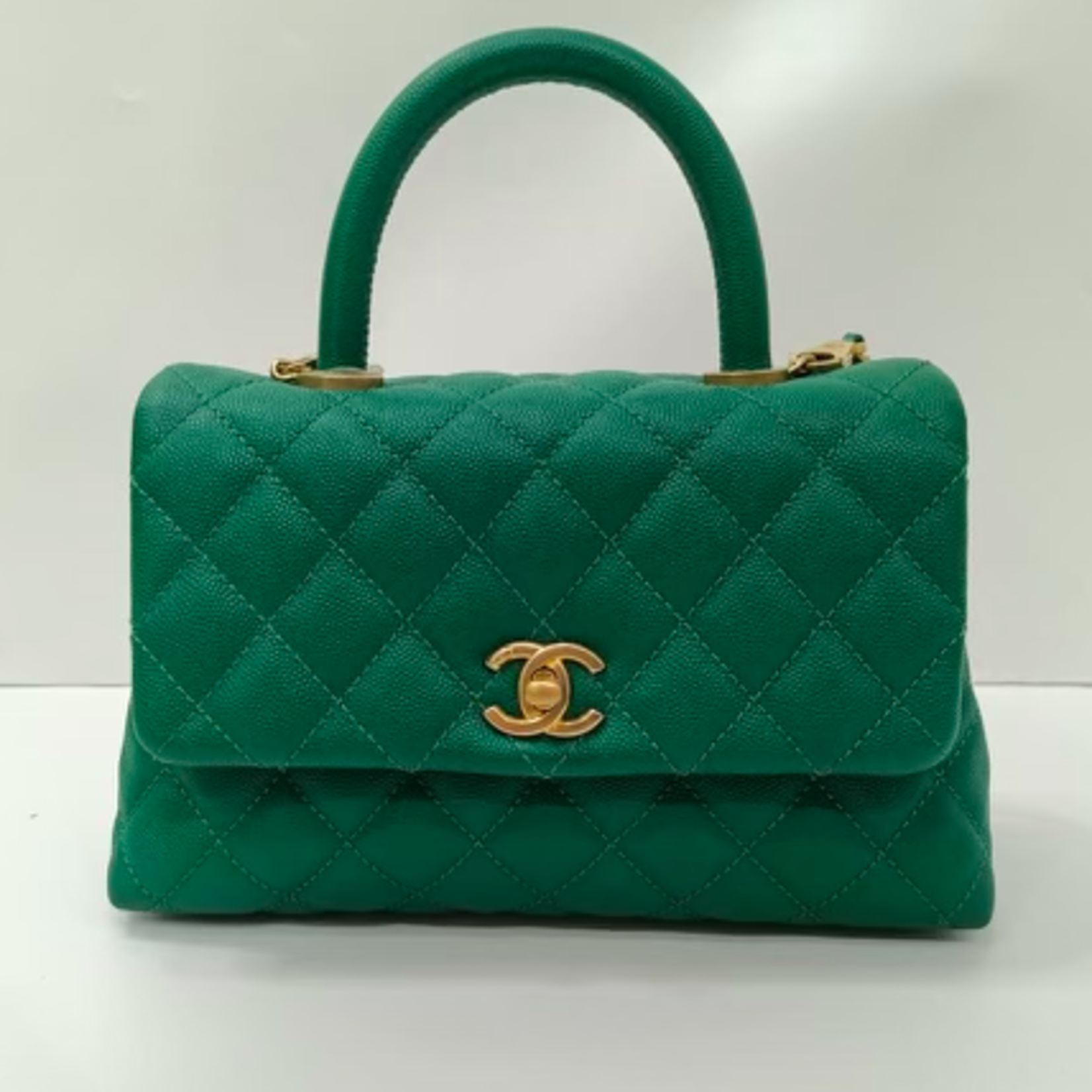Chanel Green Top Handle Small - Bijoux Bag Spa & Consignment