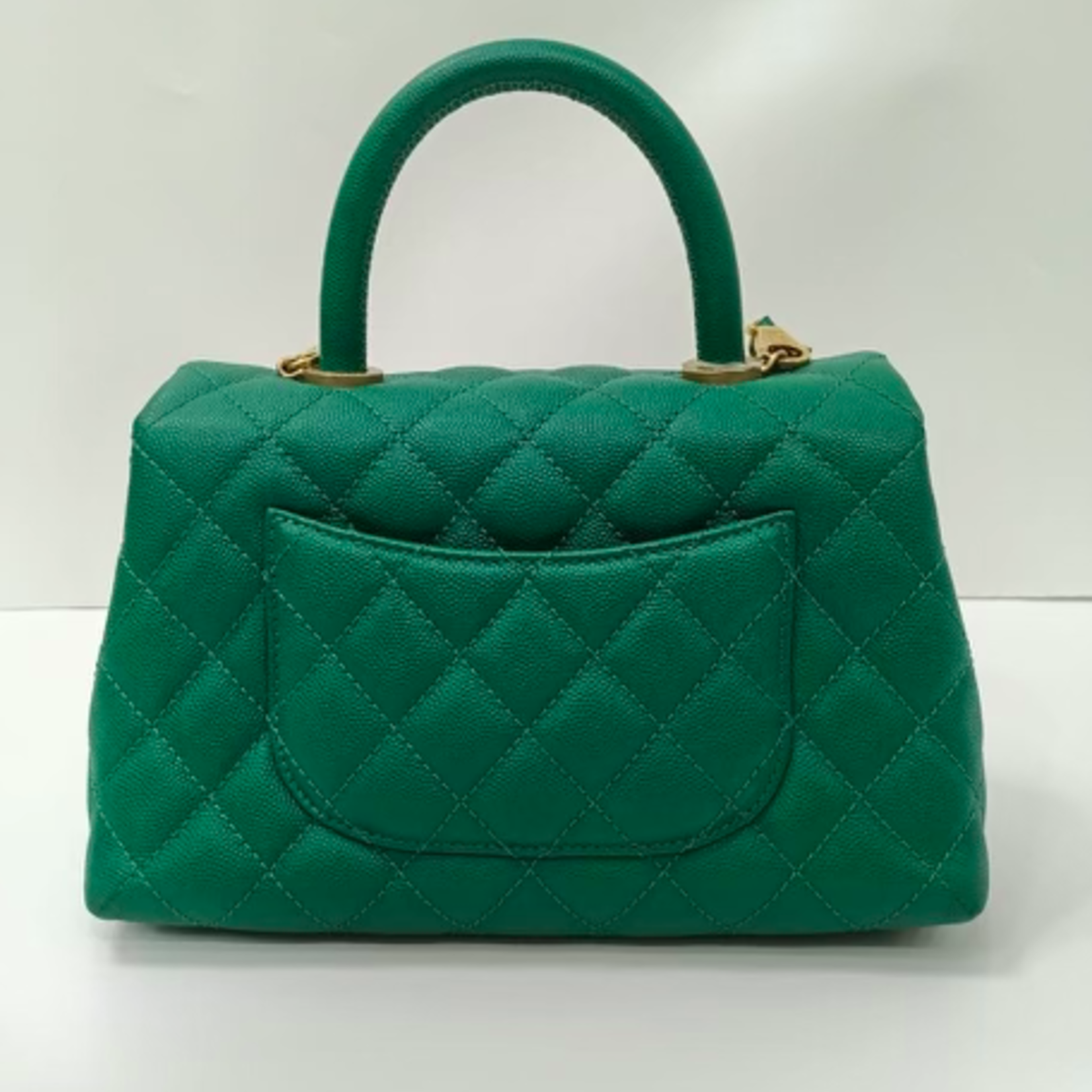 Chanel SOLD - Chanel Green Top Handle Small