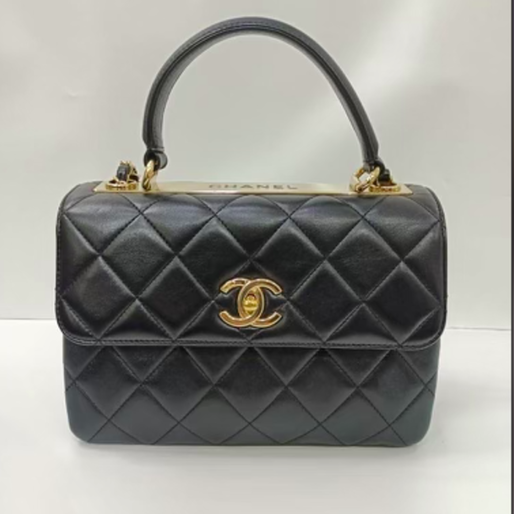 Chanel SOLD - Chanel Small Trendy Quilted GHW (Black)