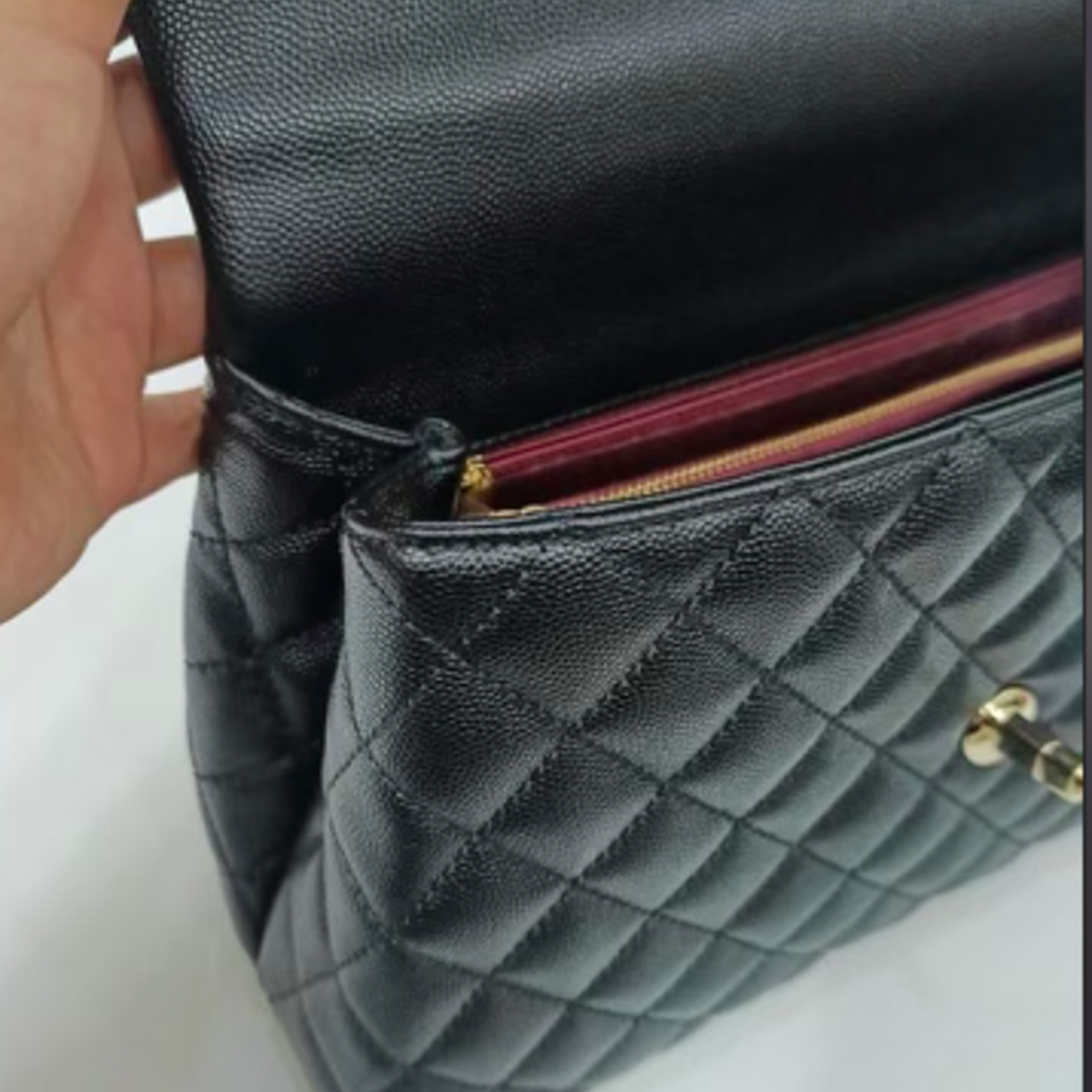 Chanel SOLD - Chanel Caviar Coco Lizard Handle