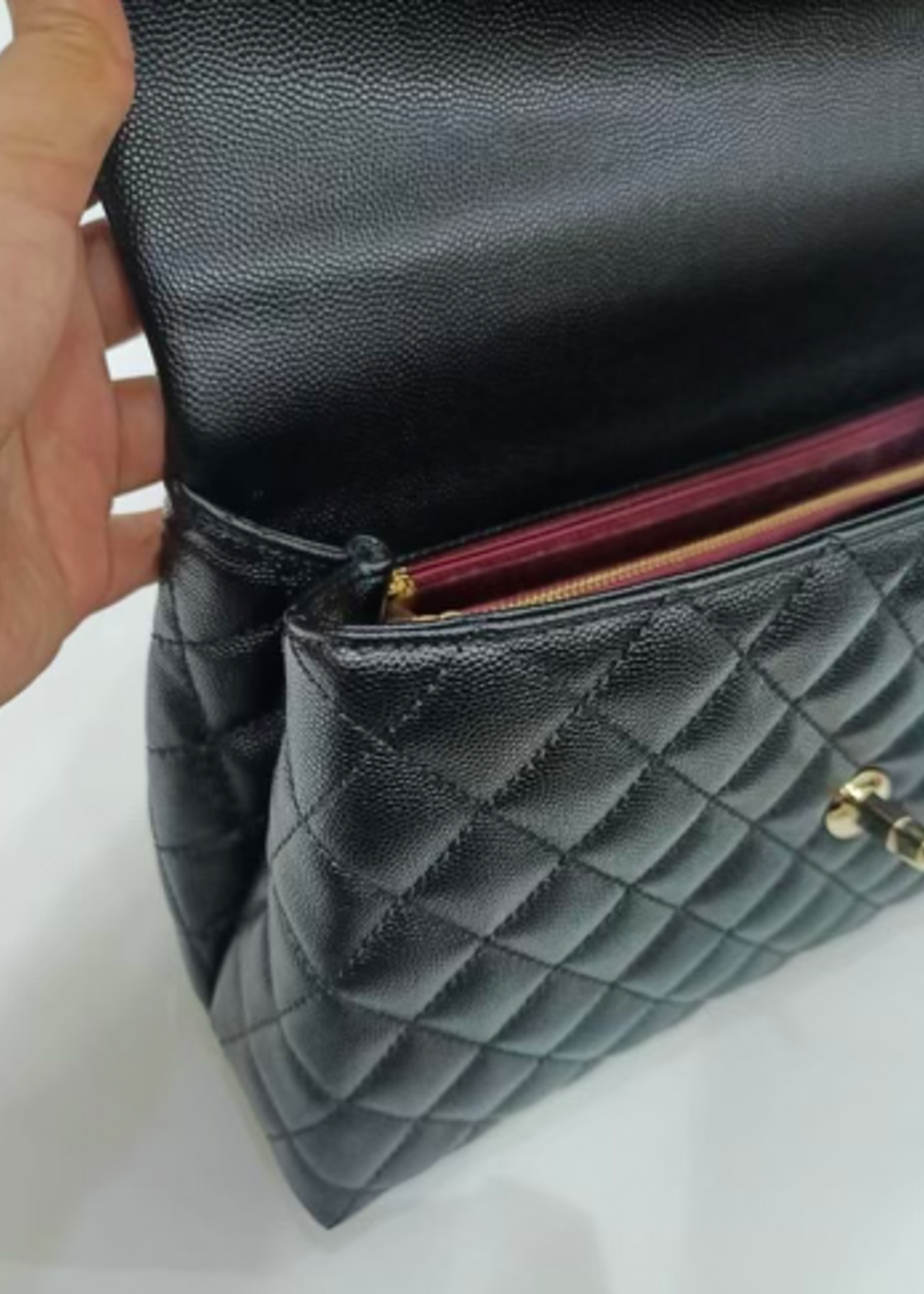 Chanel SOLD - Chanel Caviar Coco Lizard Handle