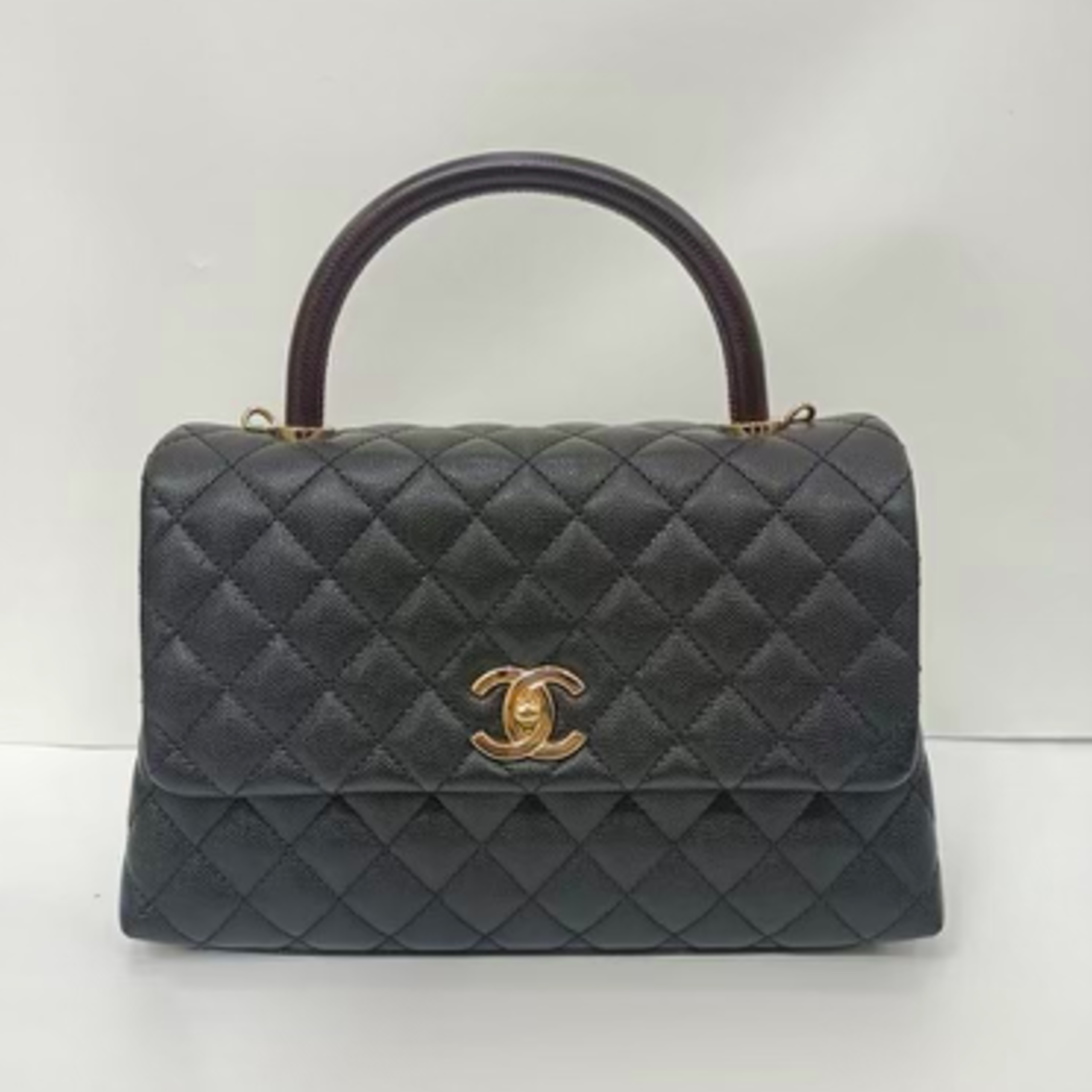 Chanel coco lizard handle hotsell
