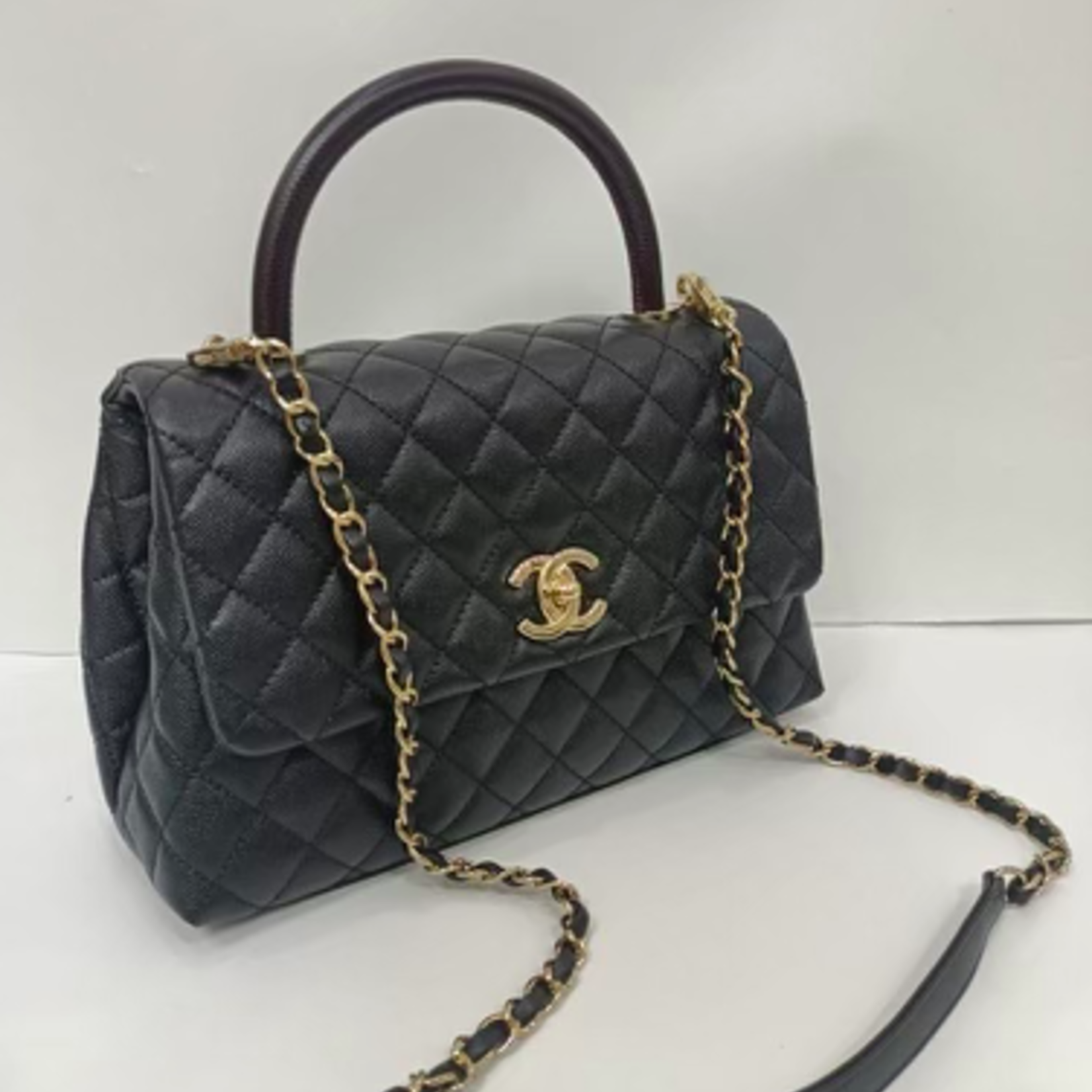 Chanel SOLD - Chanel Caviar Coco Lizard Handle