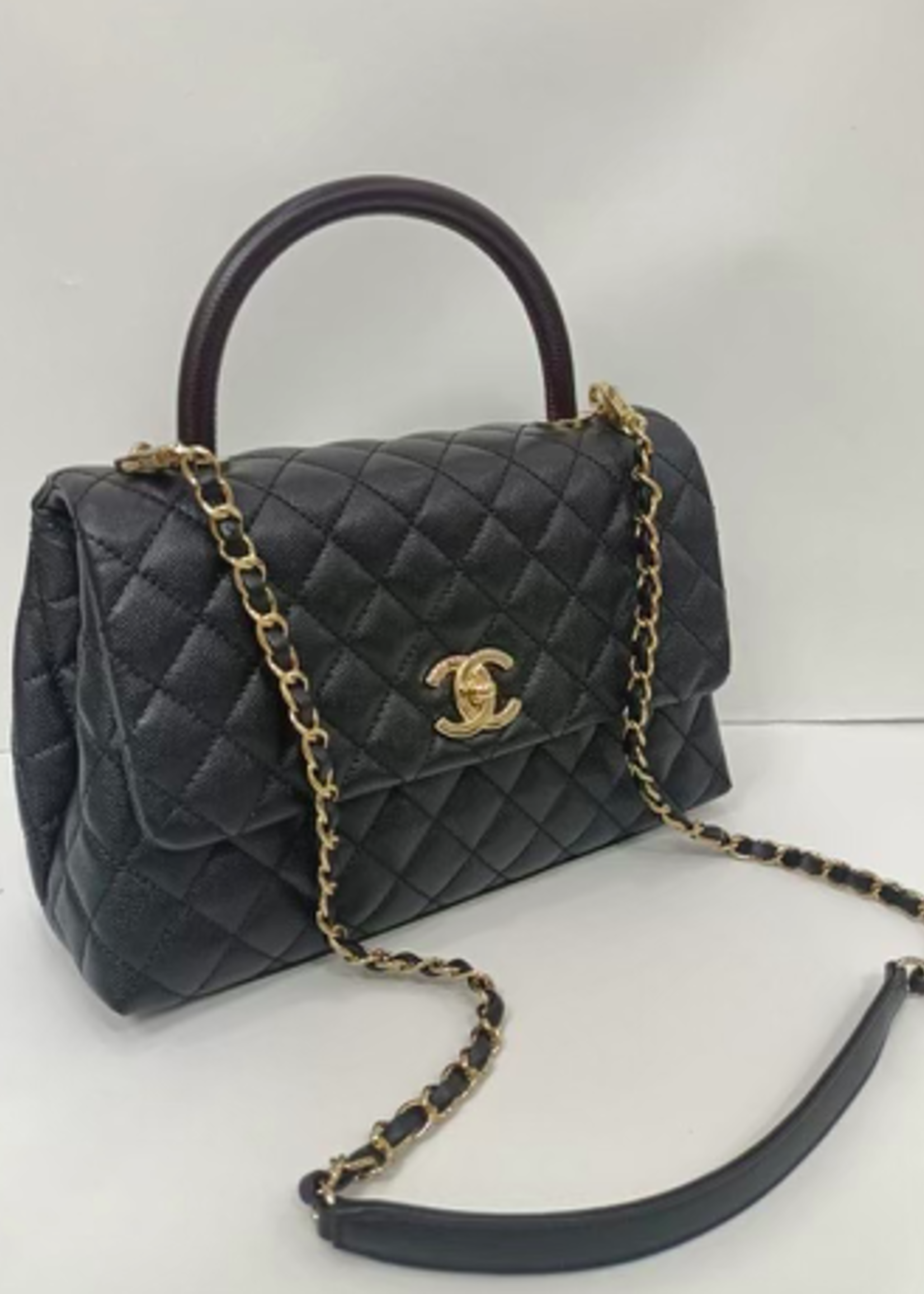 Chanel SOLD - Chanel Caviar Coco Lizard Handle