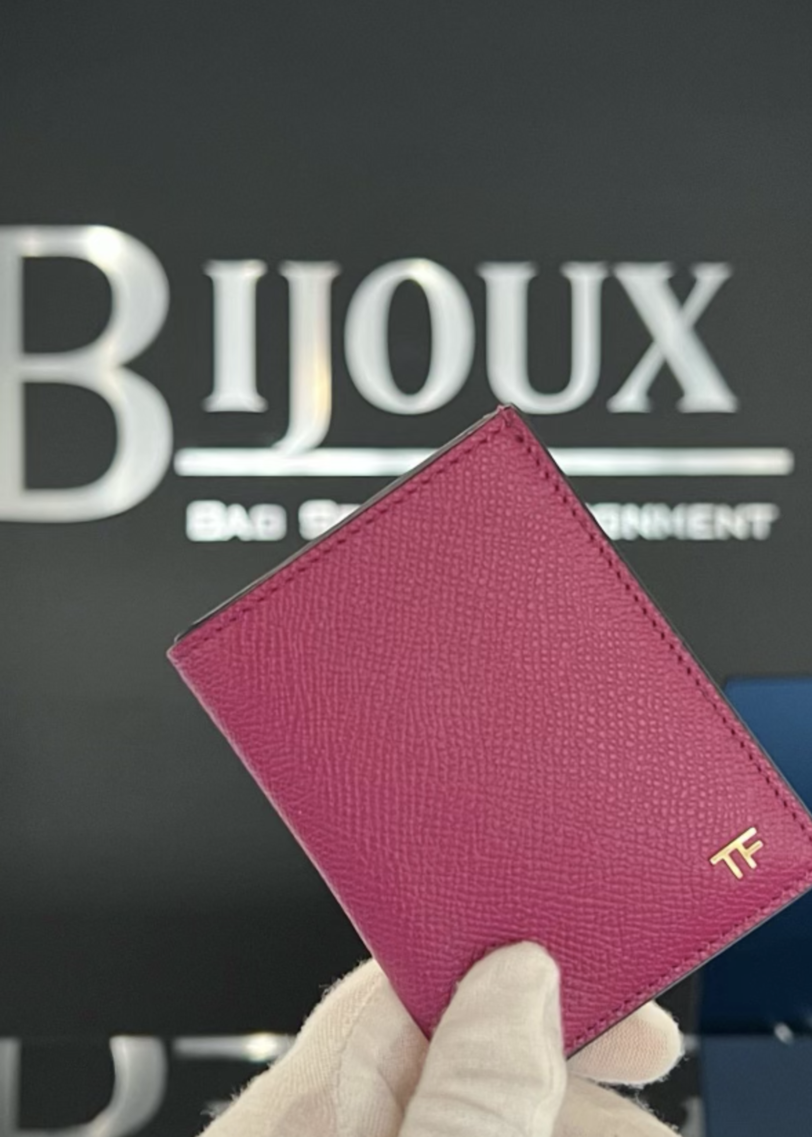 Tom Ford SOLD - TOM FORD PURPLE FOLDING CARD HOLDER WALLET