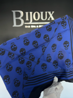 Alexander McQueen SOLD - Alexander McQueen Blue/Black Scarf