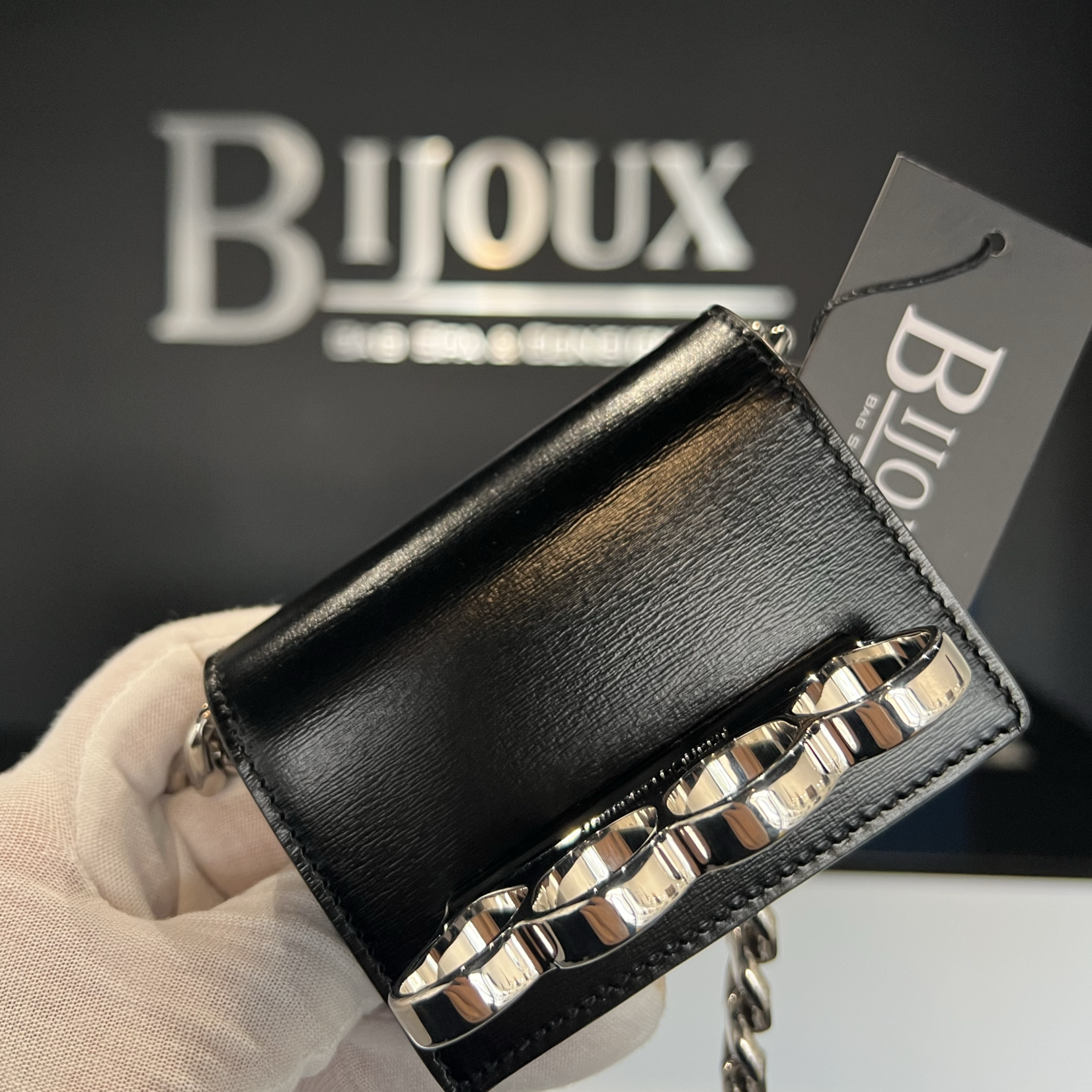 Alexander McQueen SOLD - ALEXANDER MCQUEEN MICRO FOUR RING BAG