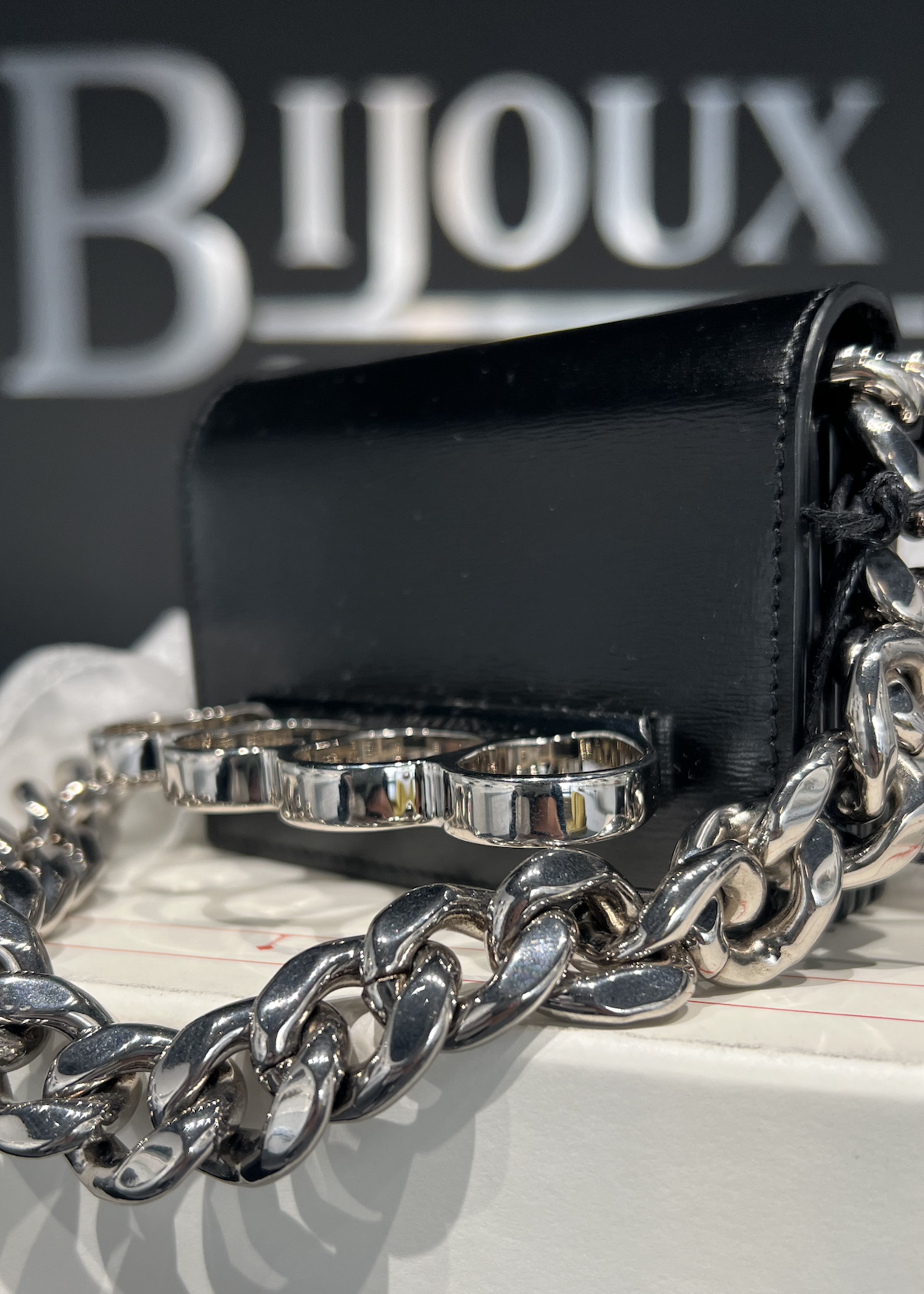 Alexander McQueen SOLD - ALEXANDER MCQUEEN MICRO FOUR RING BAG