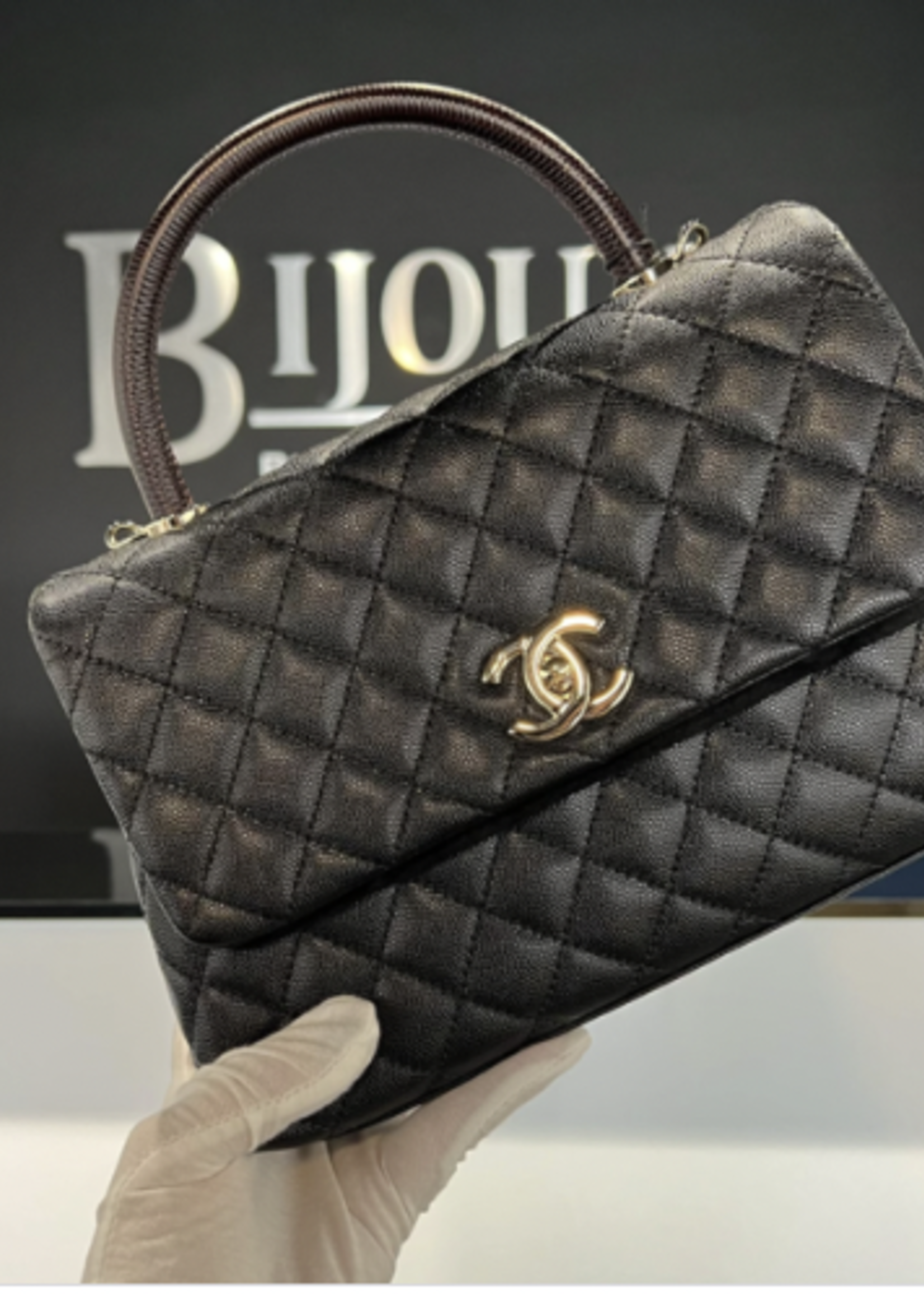 Chanel SOLD - Chanel Caviar Coco Lizard Handle