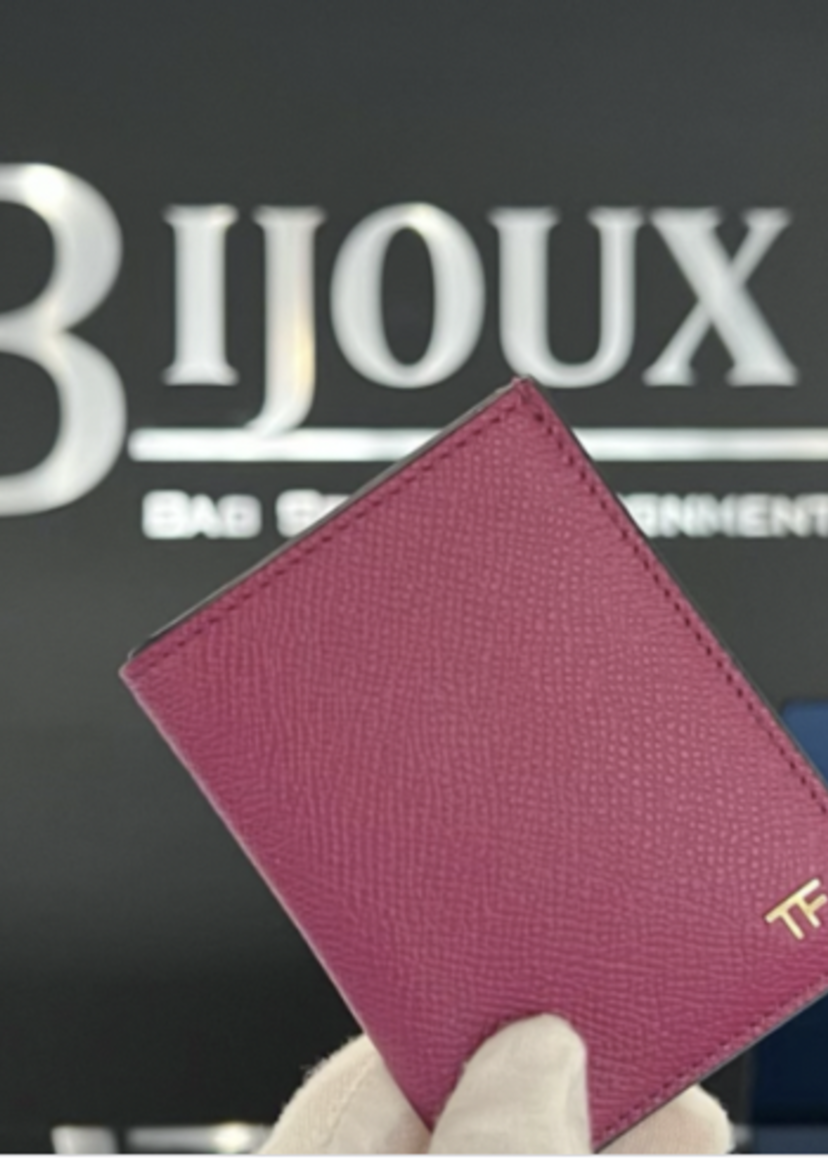 Tom Ford SOLD - TOM FORD PURPLE FOLDING CARD HOLDER WALLET