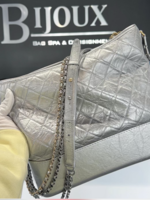 Chanel SOLD - Chanel Gabrielle Large Aged Hobo Bag Metallic Silver