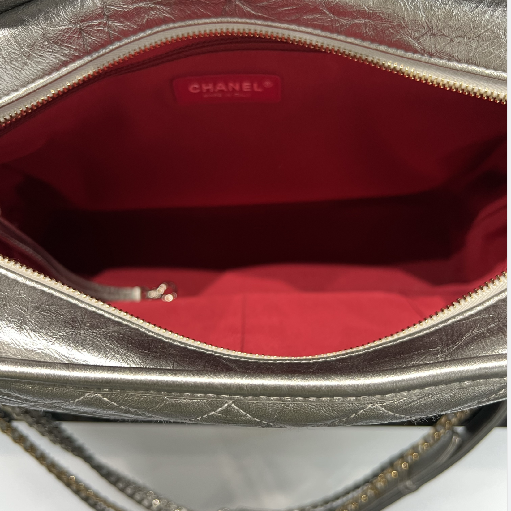Chanel SOLD - Chanel Gabrielle Large Aged Hobo Bag Metallic Silver