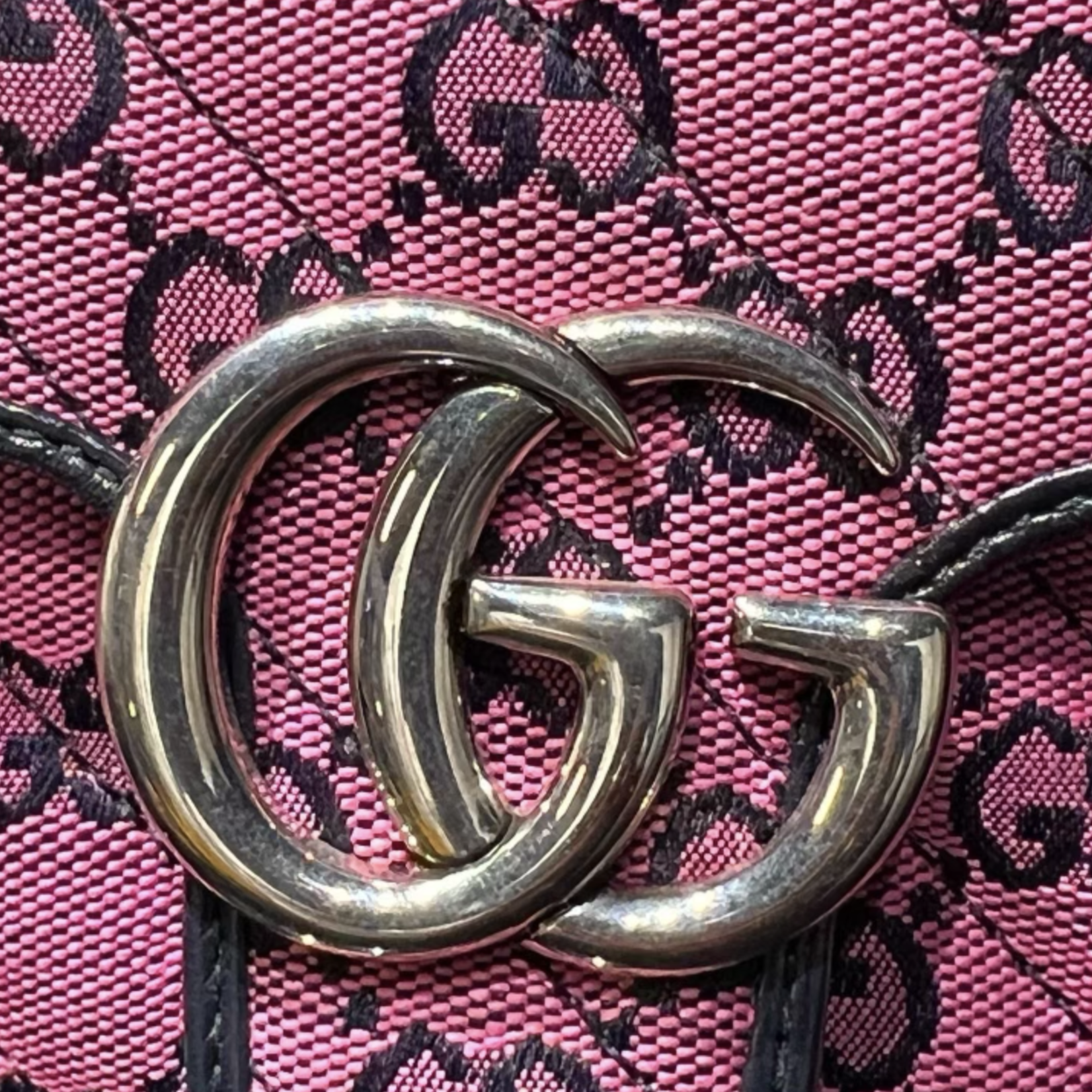 Gucci SOLD - GUCCI MARMONT TOP HANDLE MONOGRAM SHOULDER BAG