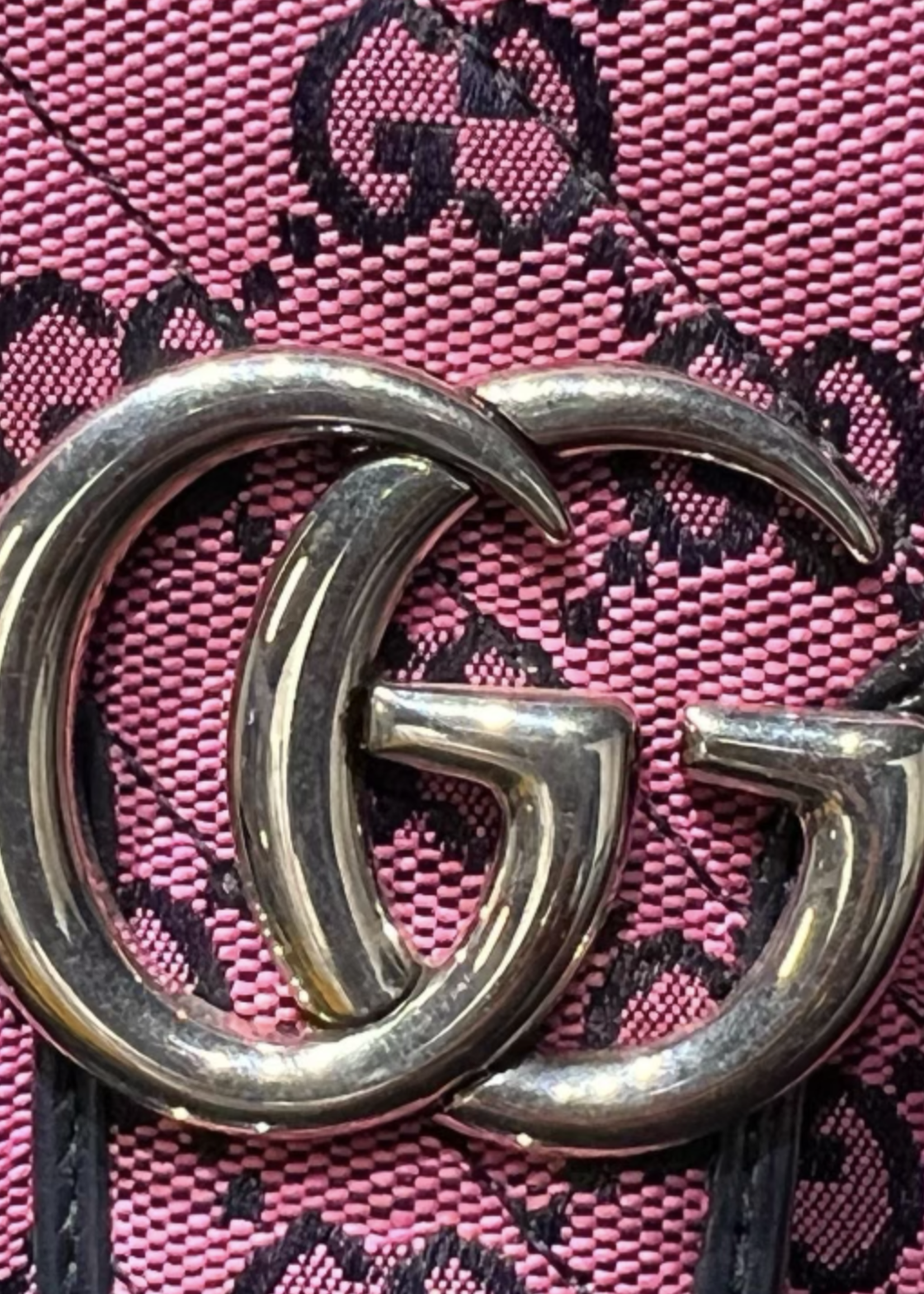 Gucci SOLD - GUCCI MARMONT TOP HANDLE MONOGRAM SHOULDER BAG