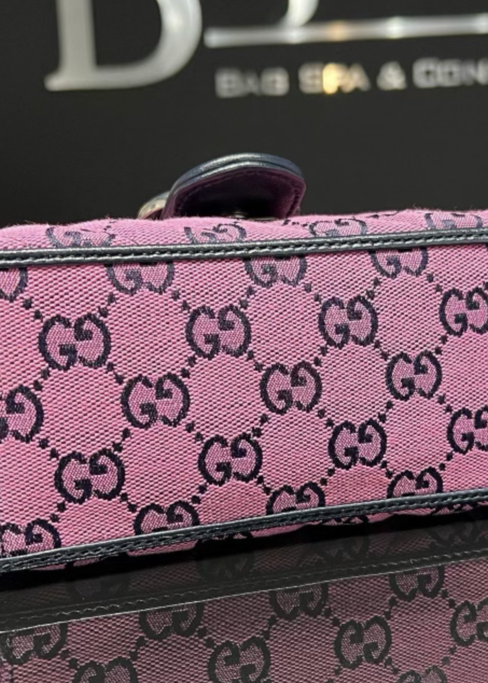 Gucci SOLD - GUCCI MARMONT TOP HANDLE MONOGRAM SHOULDER BAG