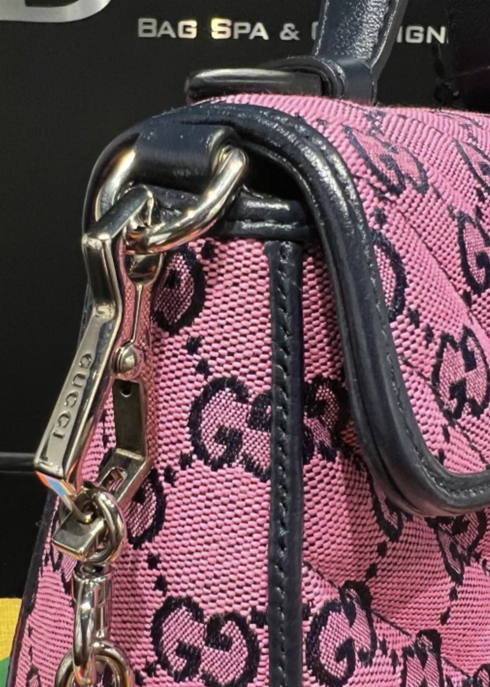 Gucci SOLD - GUCCI MARMONT TOP HANDLE MONOGRAM SHOULDER BAG